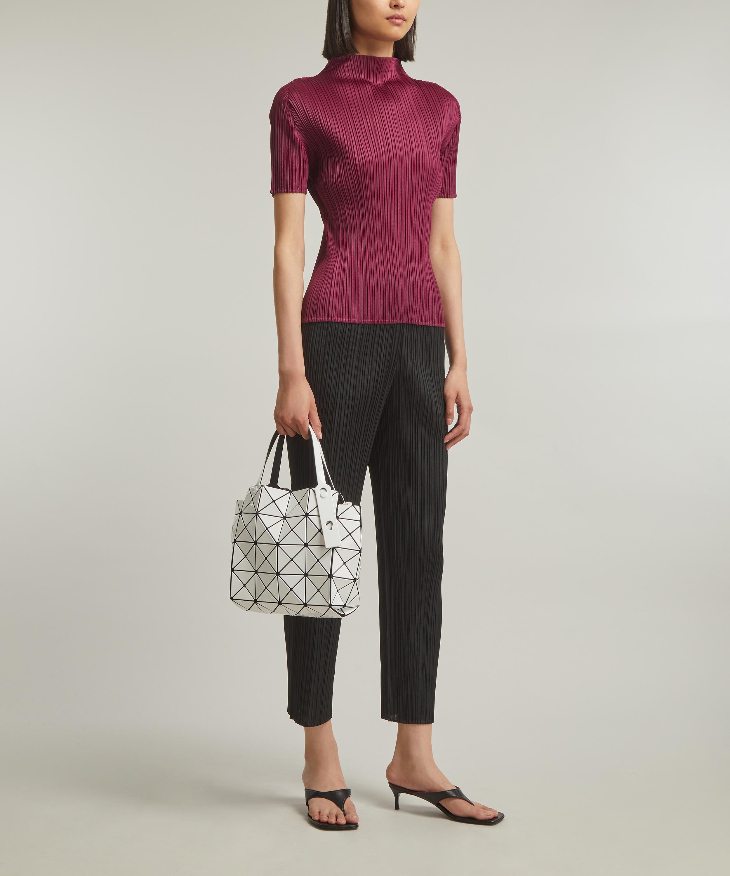 Pleats Please Issey Miyake - BASICS Pleated Cropped Trousers image number 1