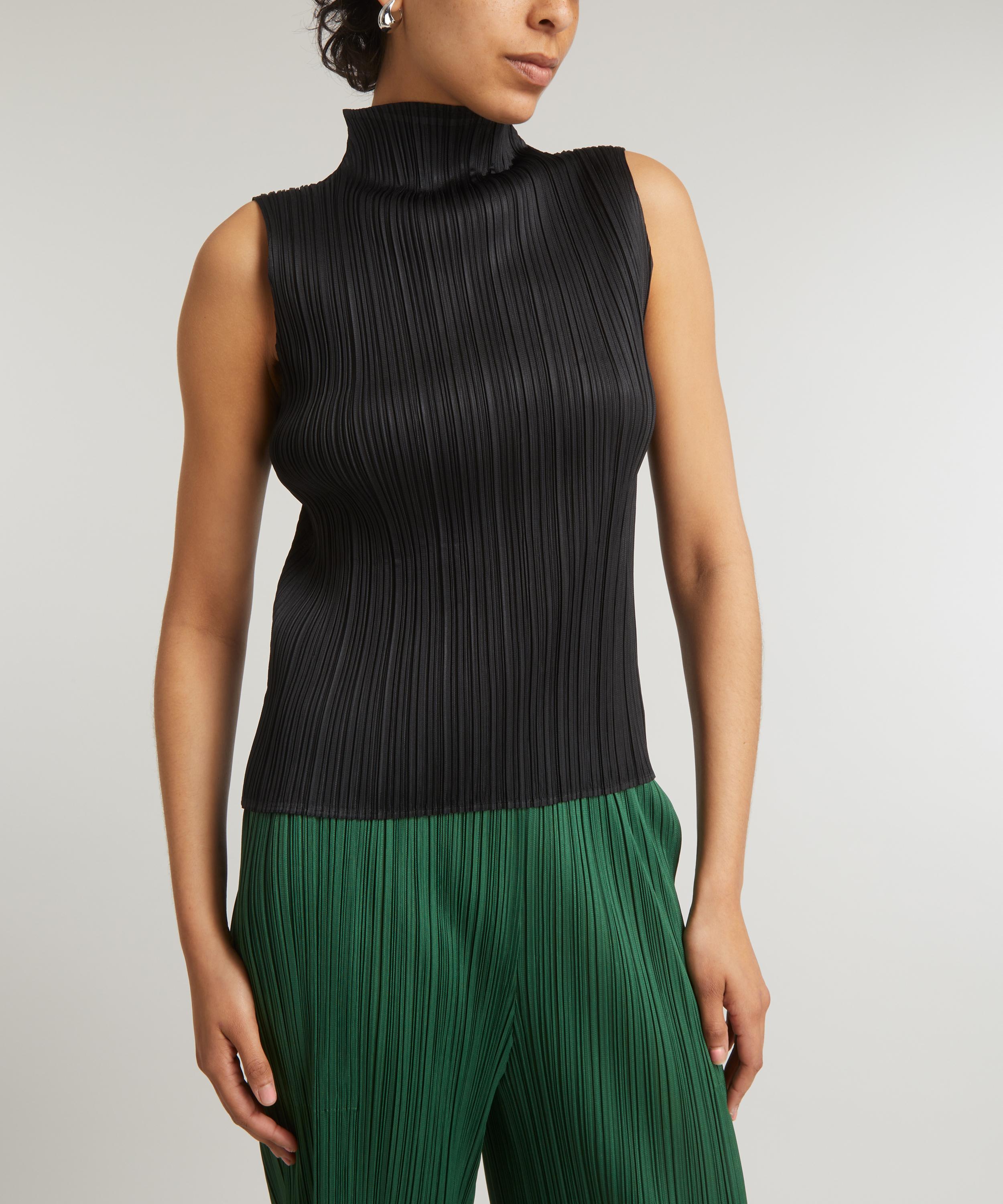 Pleats Please Issey Miyake - BASICS Pleated Roll Neck Vest image number 2