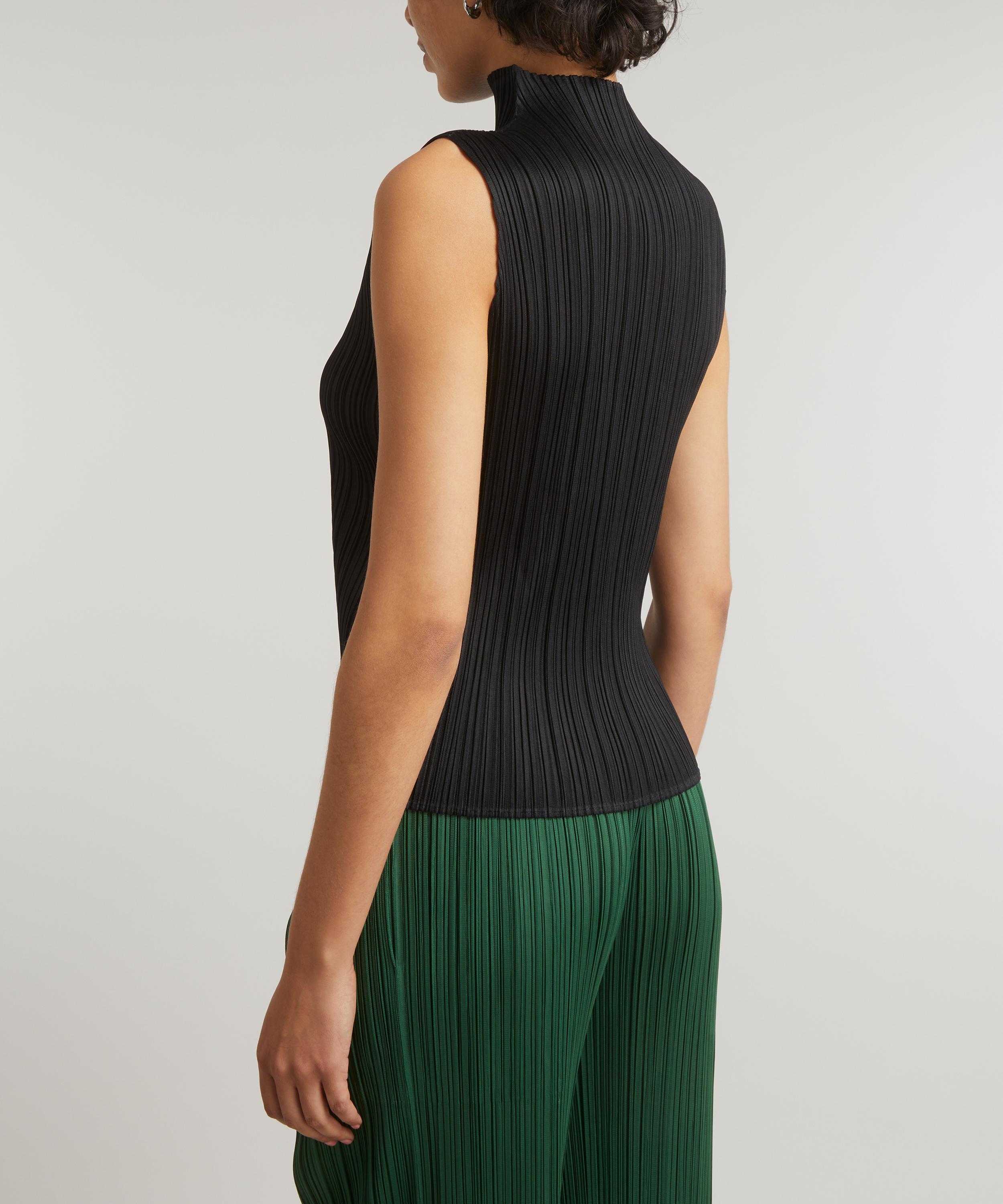 Pleats Please Issey Miyake - BASICS Pleated Roll Neck Vest image number 3