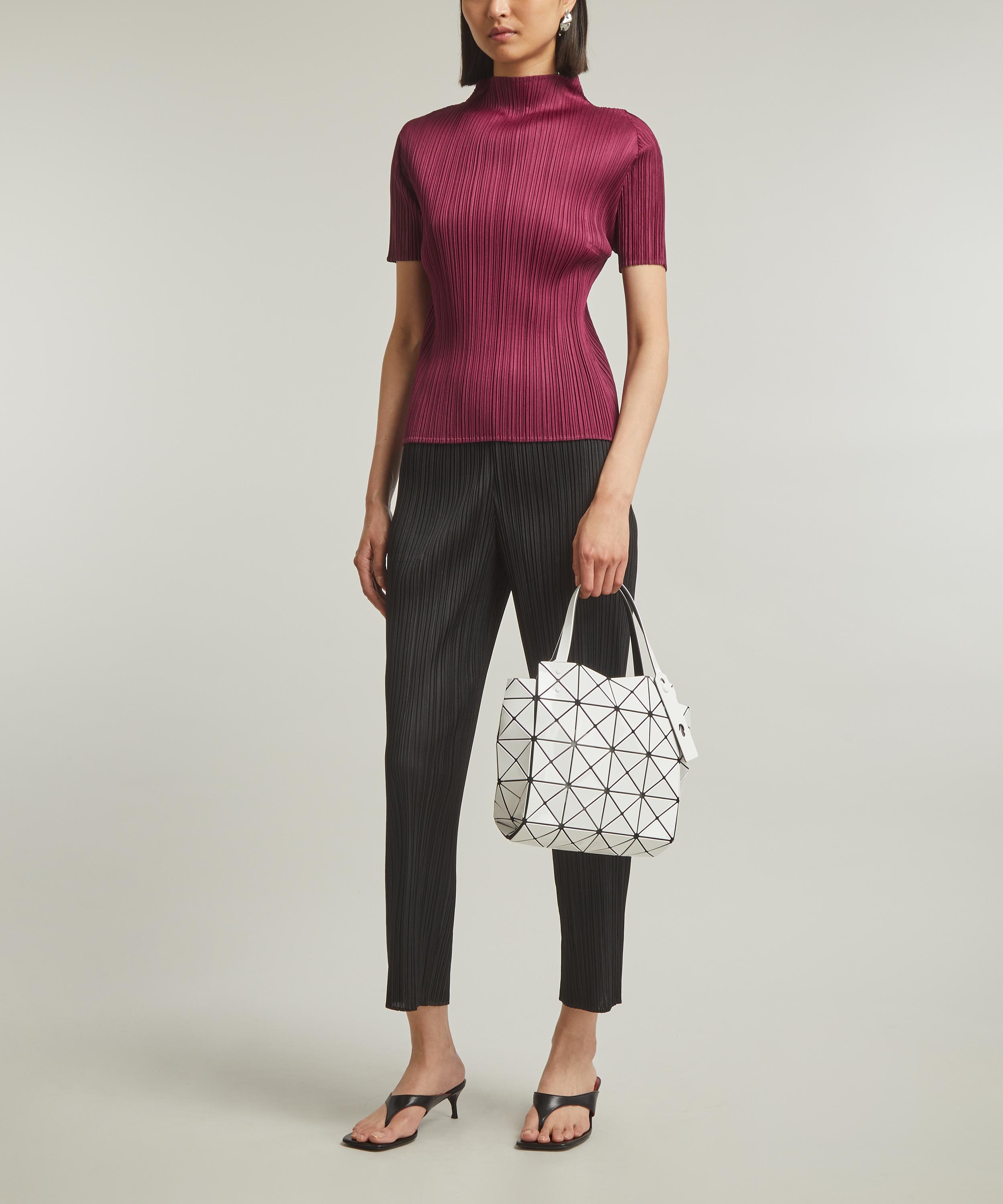 Pleats Please Issey Miyake - MONTHLY COLOURS: MAY Raspberry Pleated Short-Sleeve Top image number 1