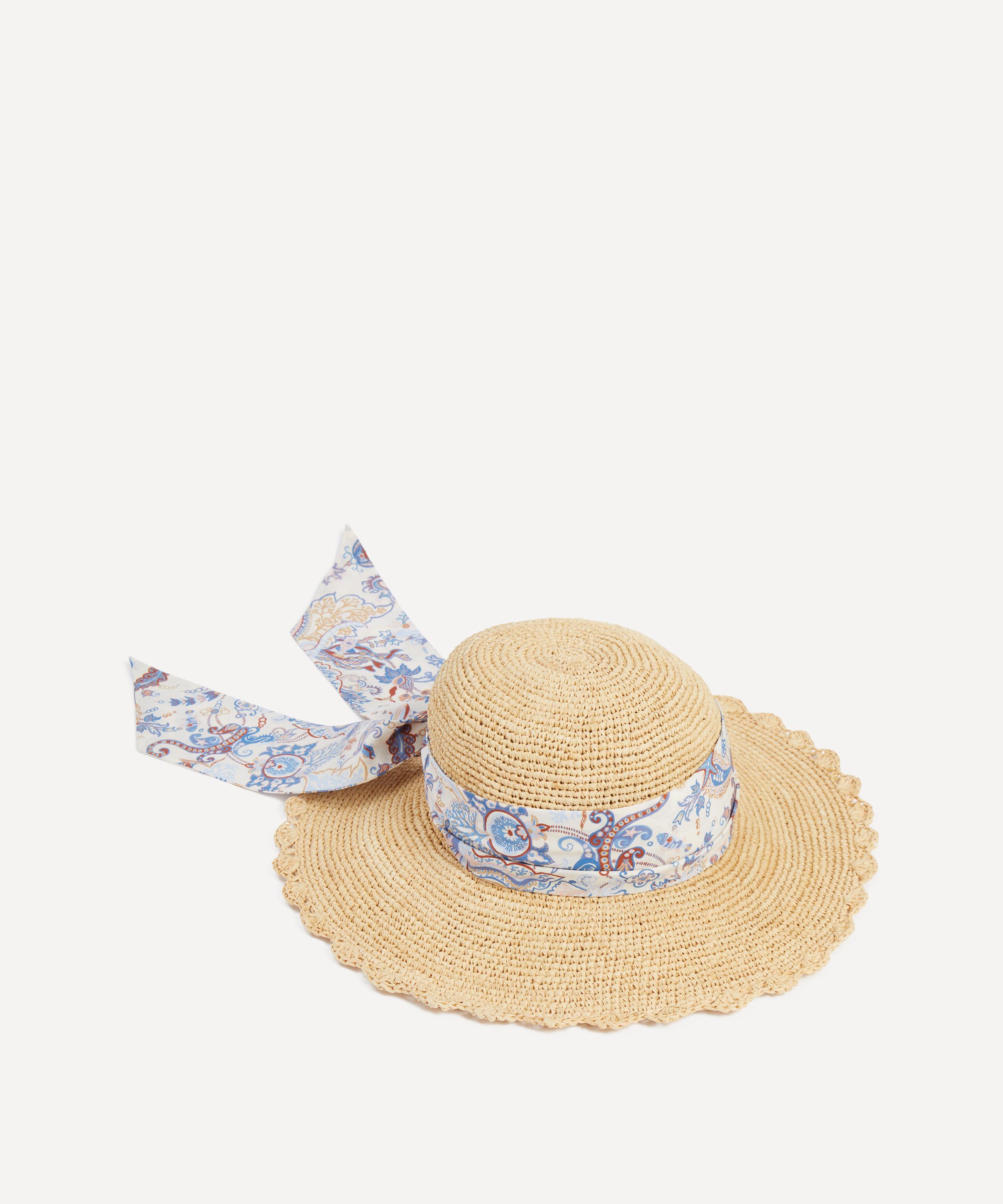 Maison N.H Paris - Milena Liberty Ribbon Raffia Hat image number 0