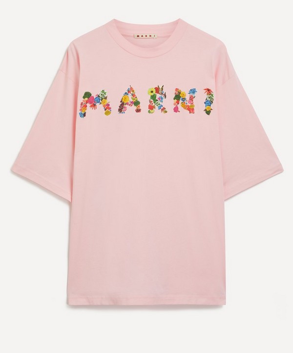 Marni - Pink Bouquet Marni Logo T-Shirt image number null