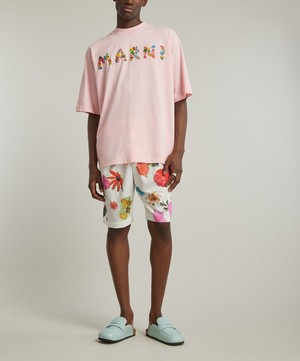 Marni - Pink Bouquet Marni Logo T-Shirt image number 1