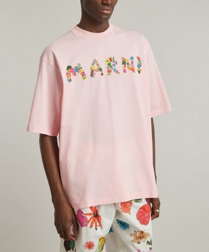 Marni - Pink Bouquet Marni Logo T-Shirt image number 2