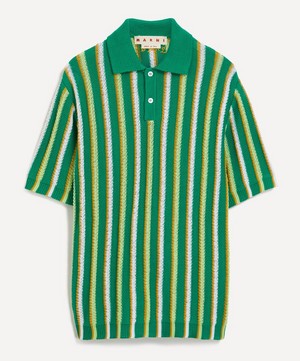 Marni - Striped Crochet Polo image number 0