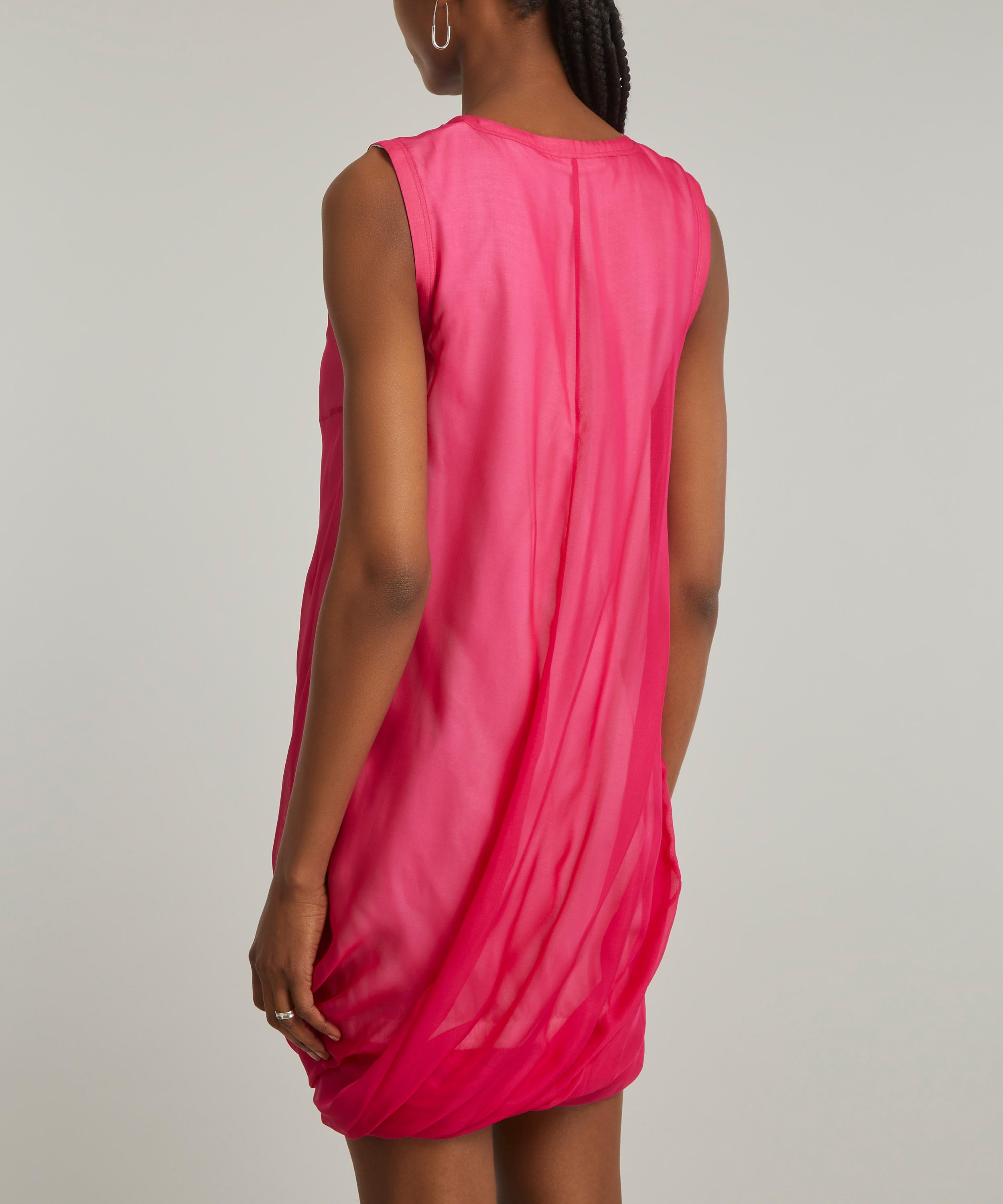 Helmut Lang Fuschia Silk Bubble Dress Liberty