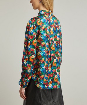 Liberty - Chatsworth Bloom Silk Satin Relaxed Shirt image number 3