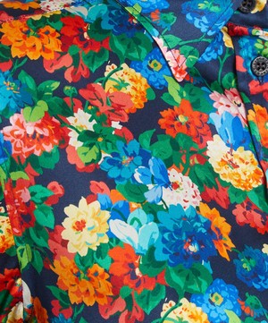 Liberty - Chatsworth Bloom Silk Satin Relaxed Shirt image number 4