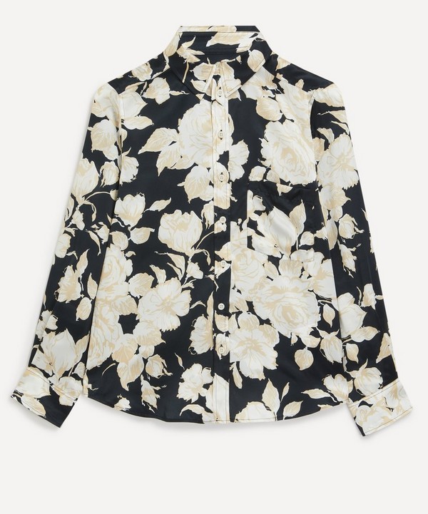 Liberty - Carline Bloom Silk-Satin Relaxed Shirt image number null
