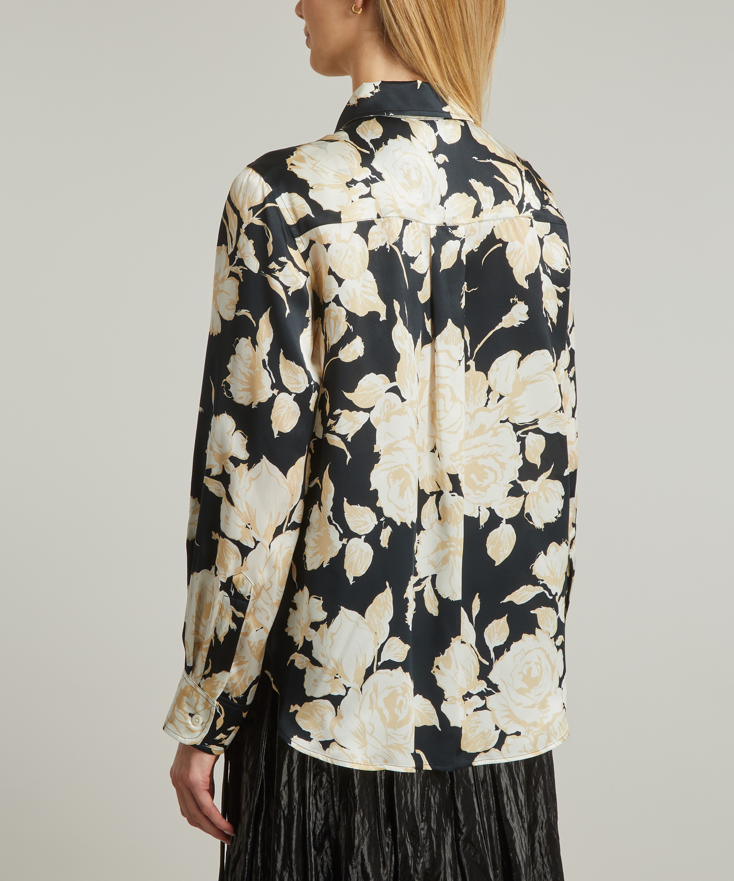 Liberty - Carline Bloom Silk-Satin Relaxed Shirt image number 3