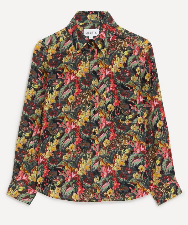 Liberty - Liberty Leopard Silk Crepe de Chine Relaxed Shirt image number null