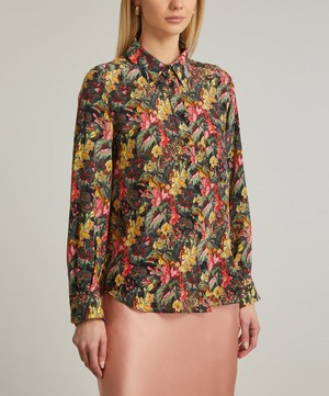 Liberty - Liberty Leopard Silk Crepe de Chine Relaxed Shirt image number 2