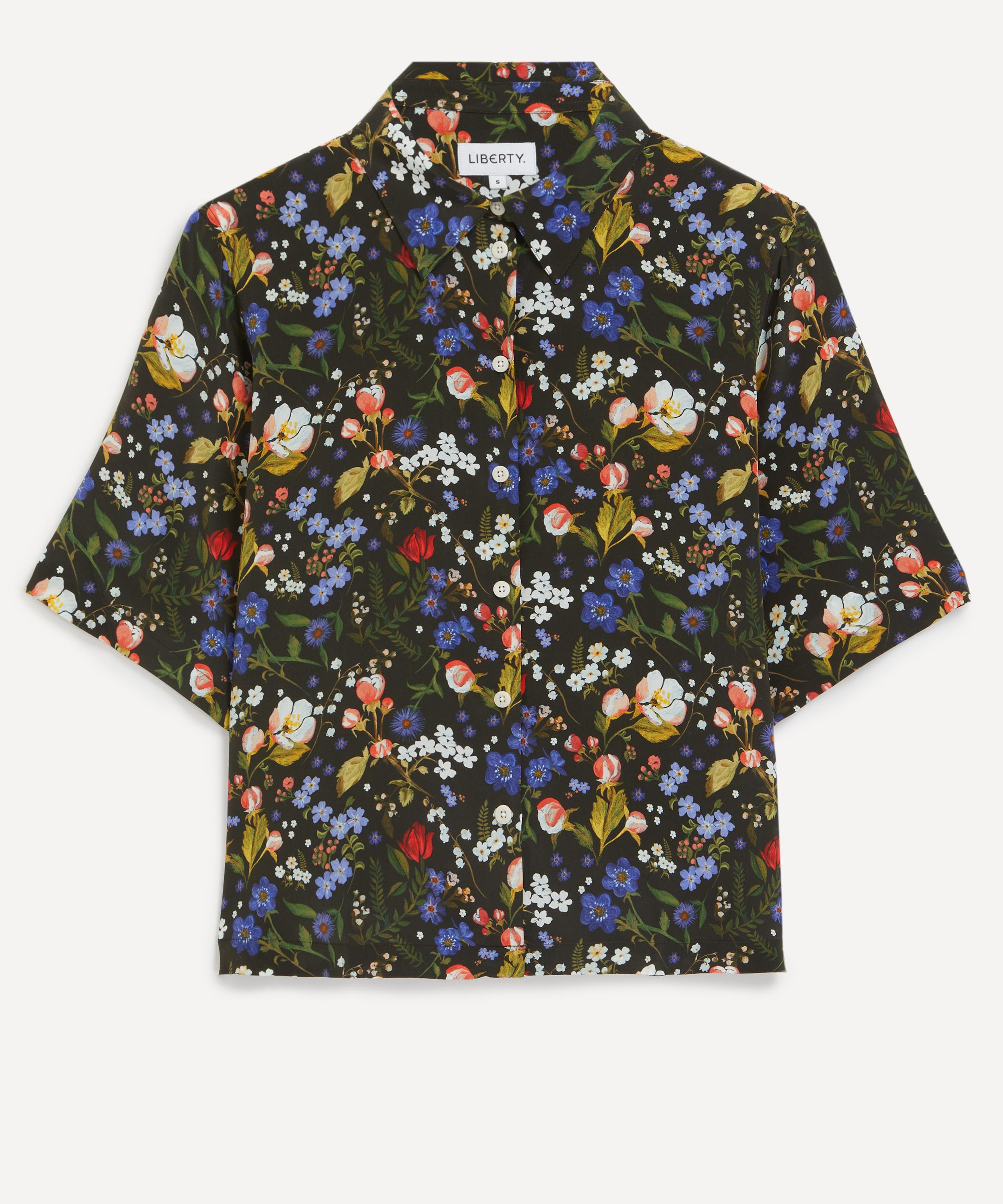 Liberty - Heidi Short-Sleeve Silk Crepe de Chine Shirt