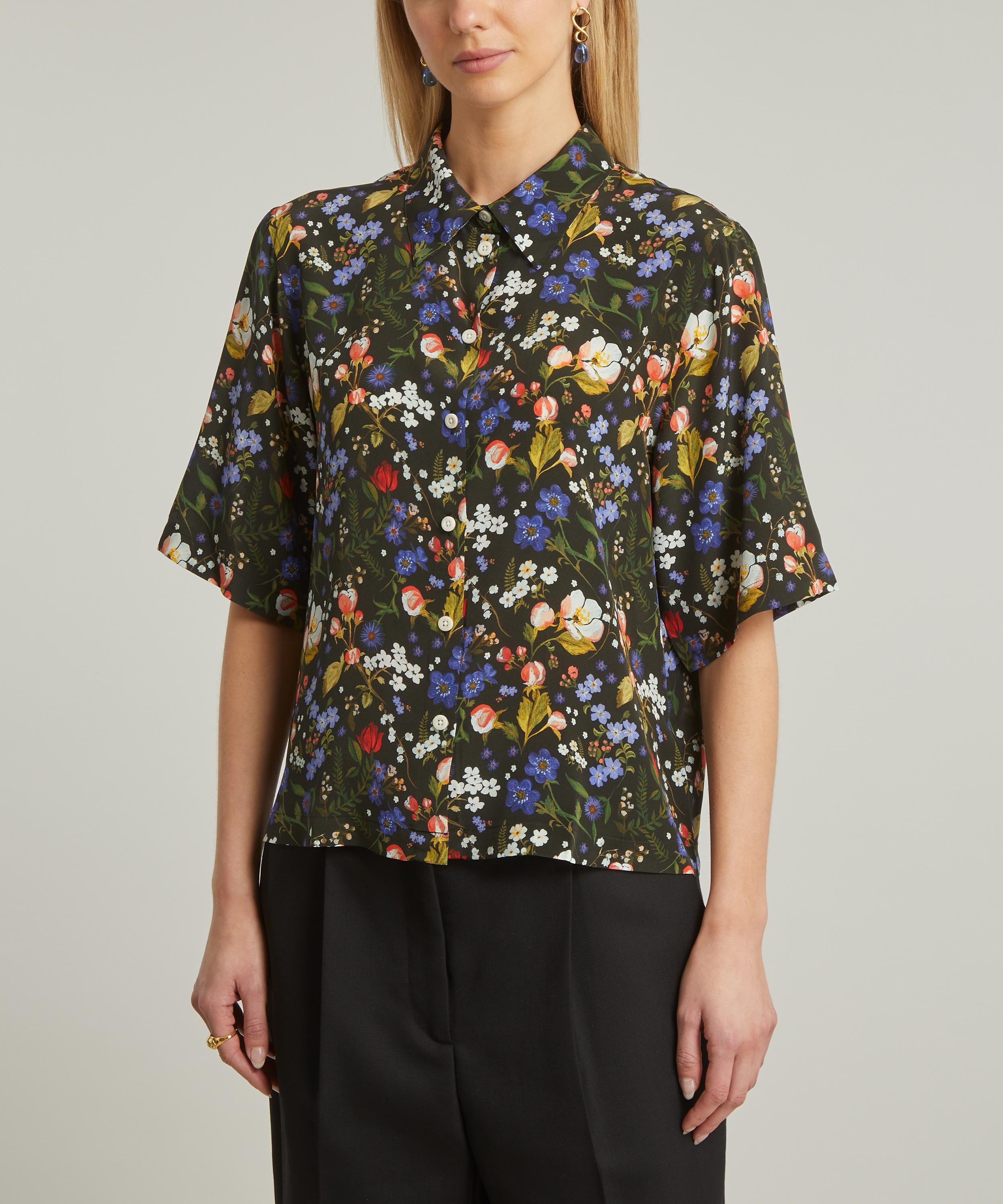 Liberty - Heidi Short-Sleeve Silk Crepe de Chine Shirt image number 2