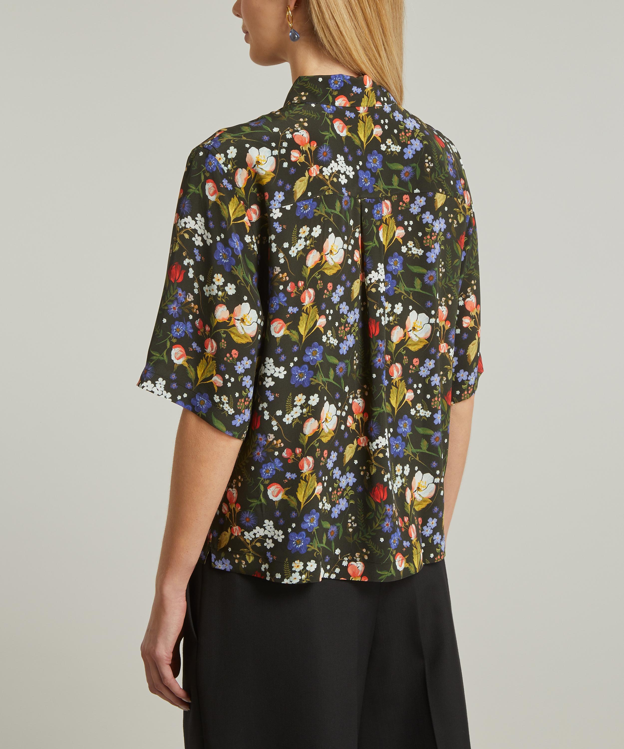 Liberty - Heidi Short-Sleeve Silk Crepe de Chine Shirt image number 3