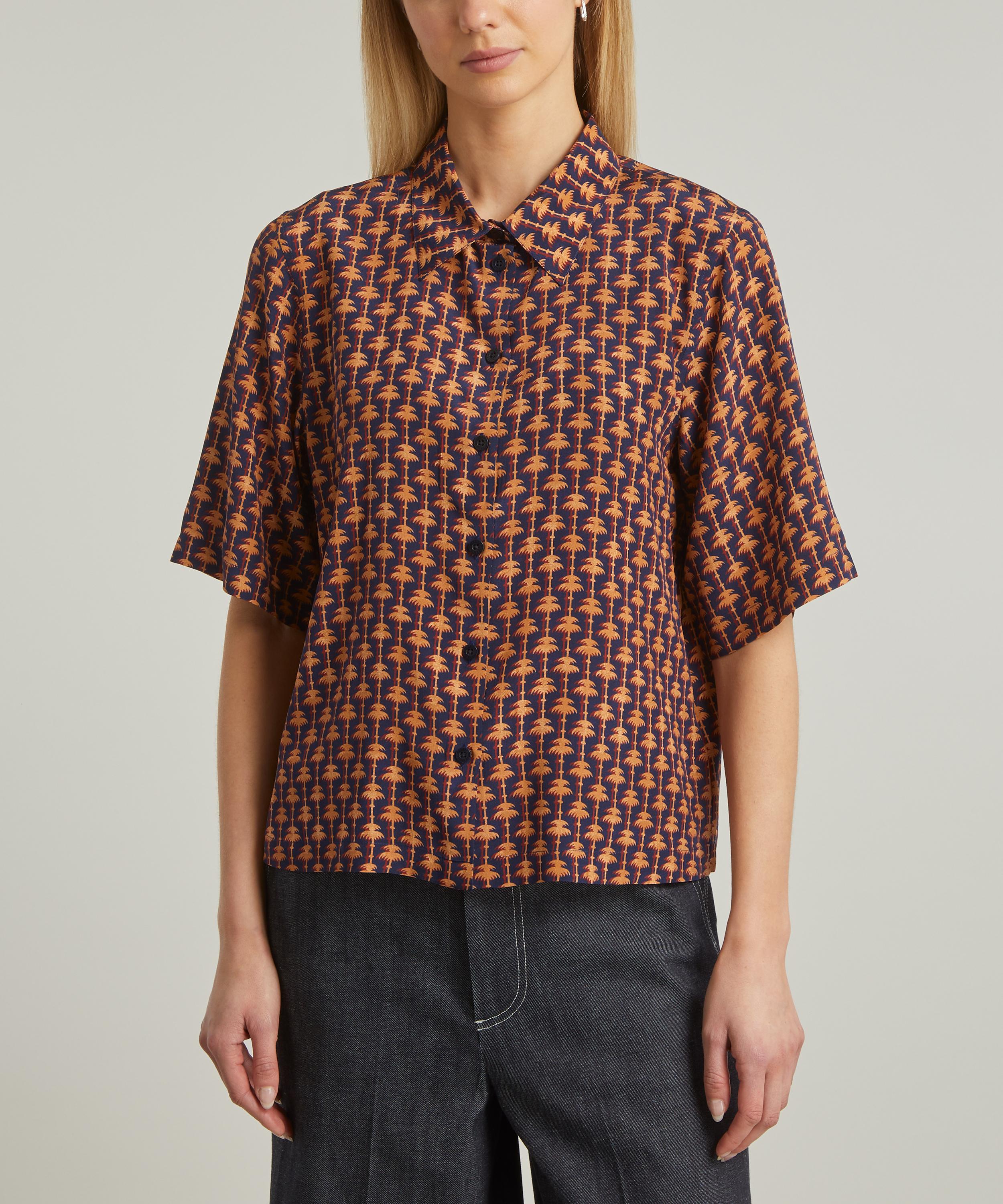 Liberty - Apollo’s Paradise Short-Sleeve Silk Crepe de Chine Shirt image number 2