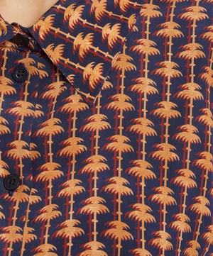 Liberty - Apollo’s Paradise Short-Sleeve Silk Crepe de Chine Shirt image number 4