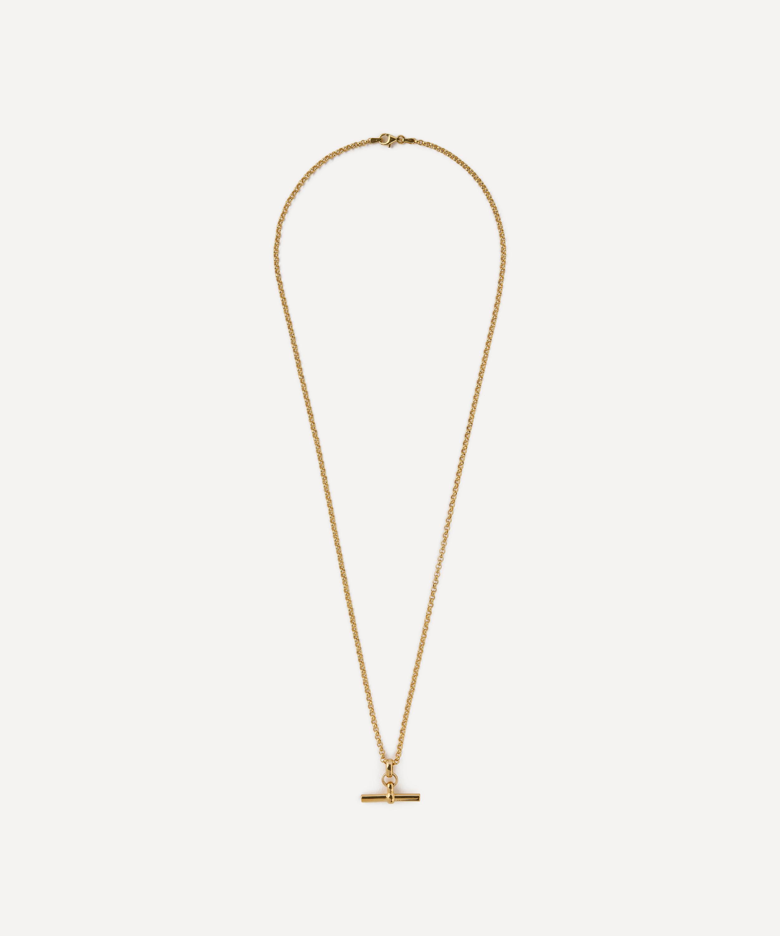 Tilly Sveaas - 18ct Gold-Plated Small T-bar On Belcher Chain Necklace