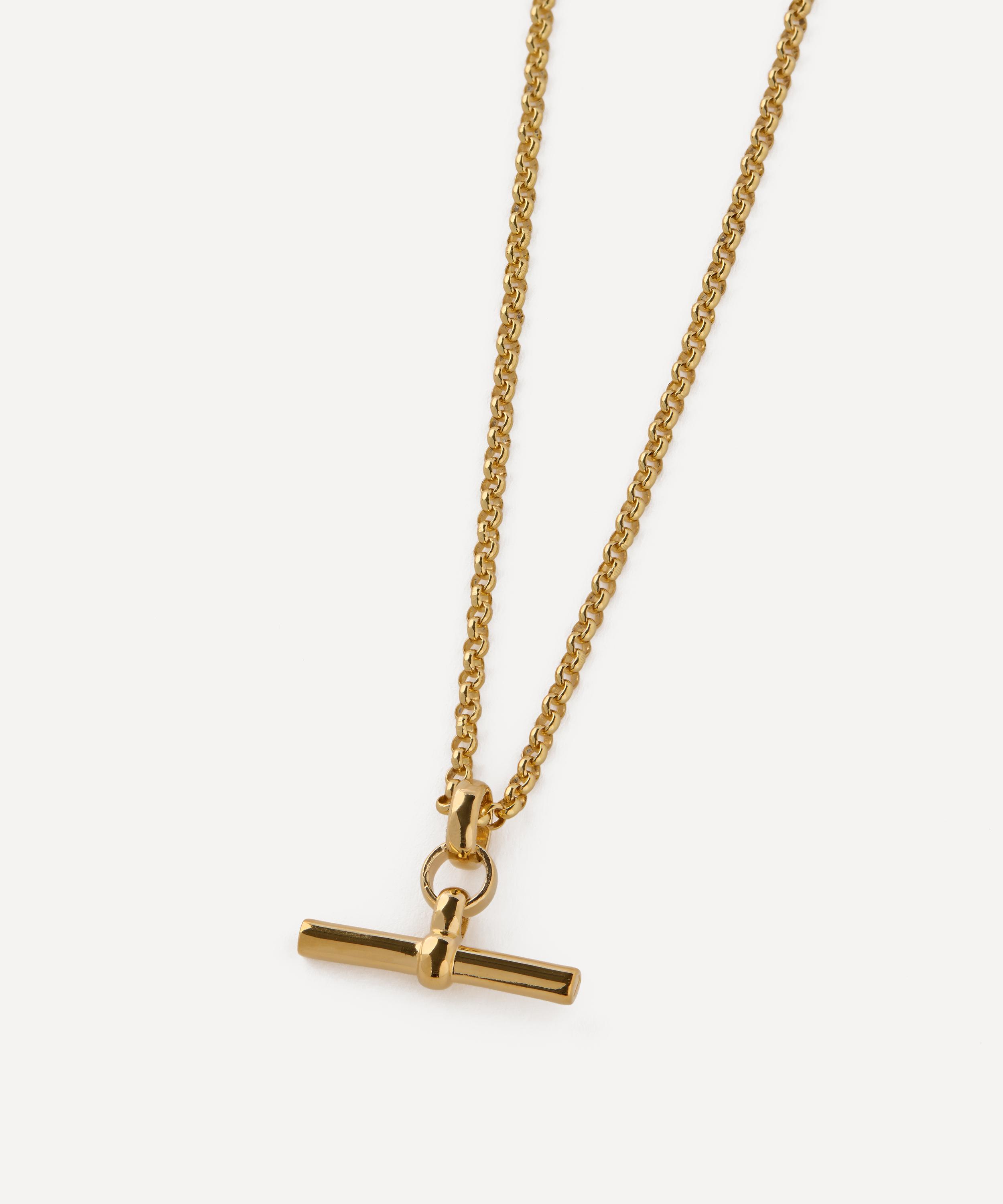 Tilly Sveaas - 18ct Gold-Plated Small T-bar On Belcher Chain Necklace image number 1
