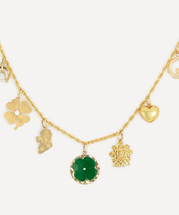 Kojis - 14ct Gold Vintage Irish Charm Necklace image number null