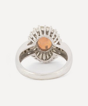 Kojis - 14ct White Gold Vintage Opal and Diamond Cluster Ring image number 3