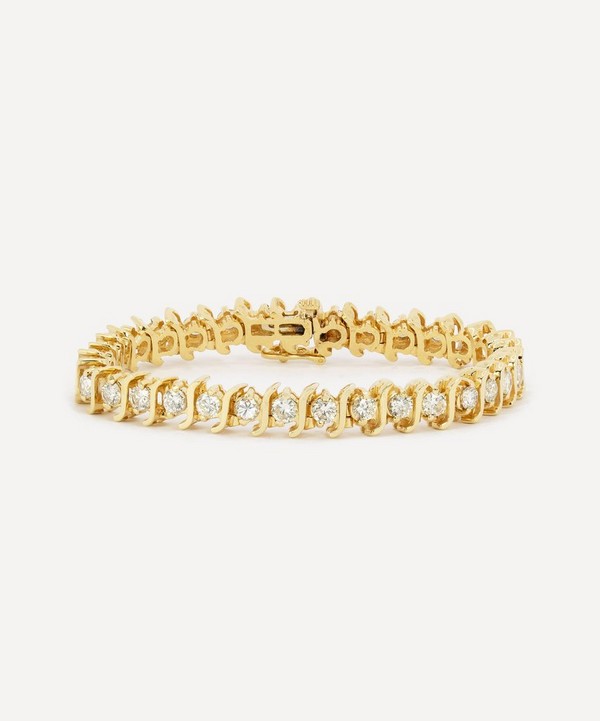 Kojis - 14ct Gold Vintage Diamond Line Bracelet image number null