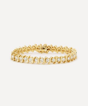 Kojis - 14ct Gold Vintage Diamond Line Bracelet image number 0