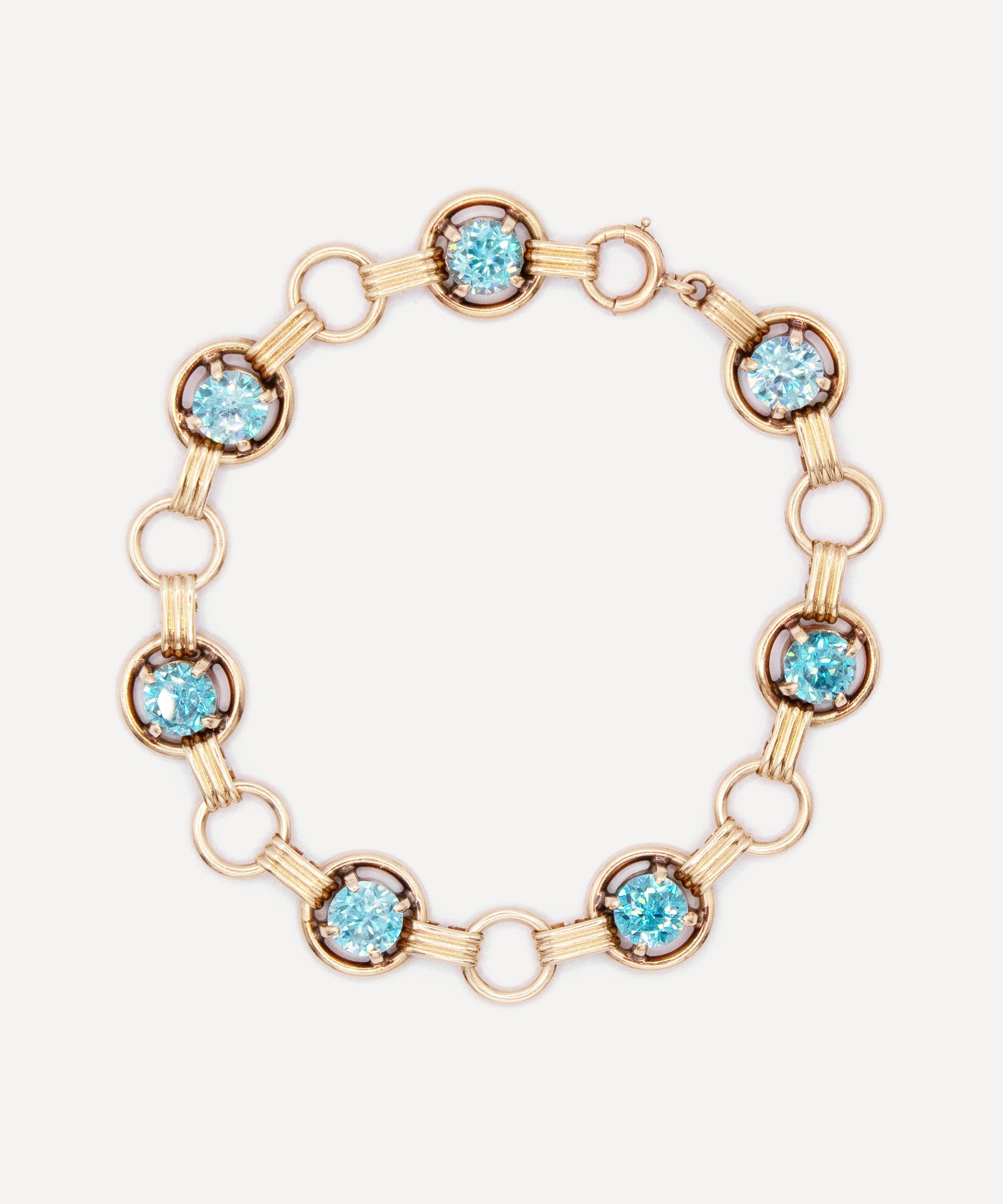 Kojis - 14ct Gold Vintage Zircon Bracelet image number 0