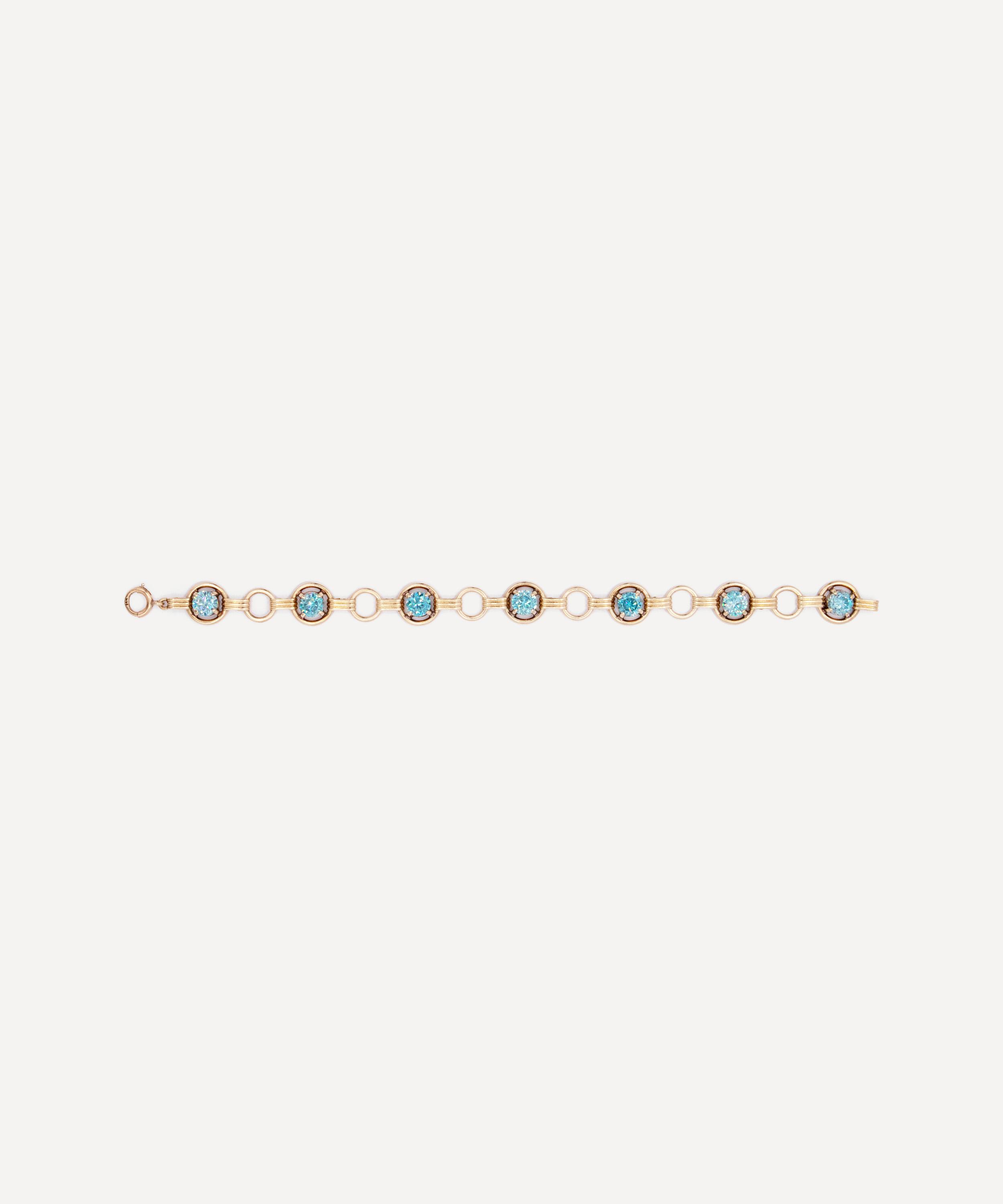 Kojis - 14ct Gold Vintage Zircon Bracelet image number 2