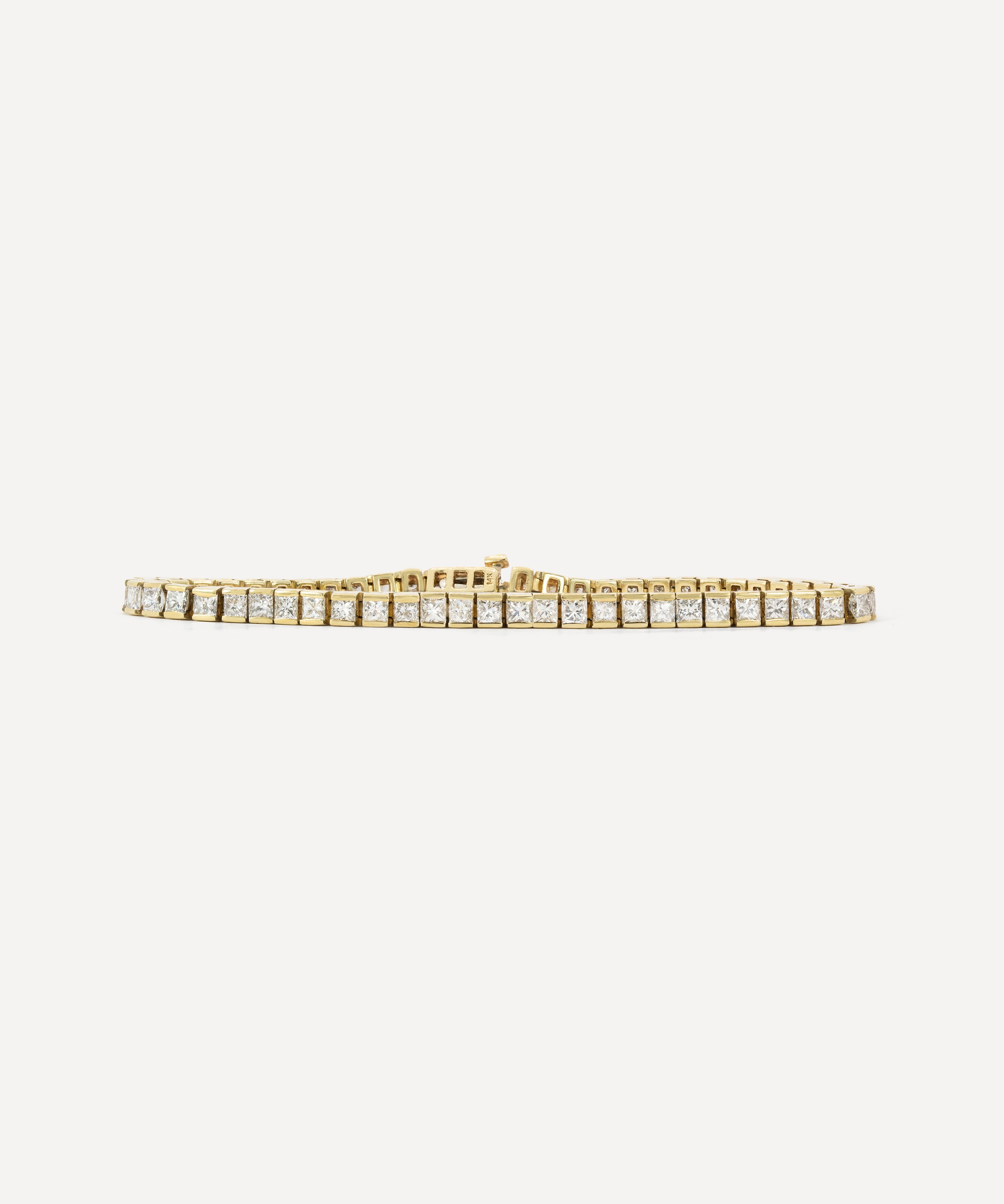 Kojis - 14ct Gold Princess Cut Diamond Bracelet image number 0