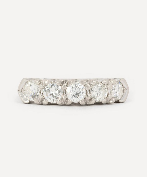 Kojis - Platinum Vintage Diamond Five Stone Ring image number null