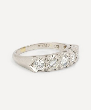 Kojis - Platinum Vintage Diamond Five Stone Ring image number 1