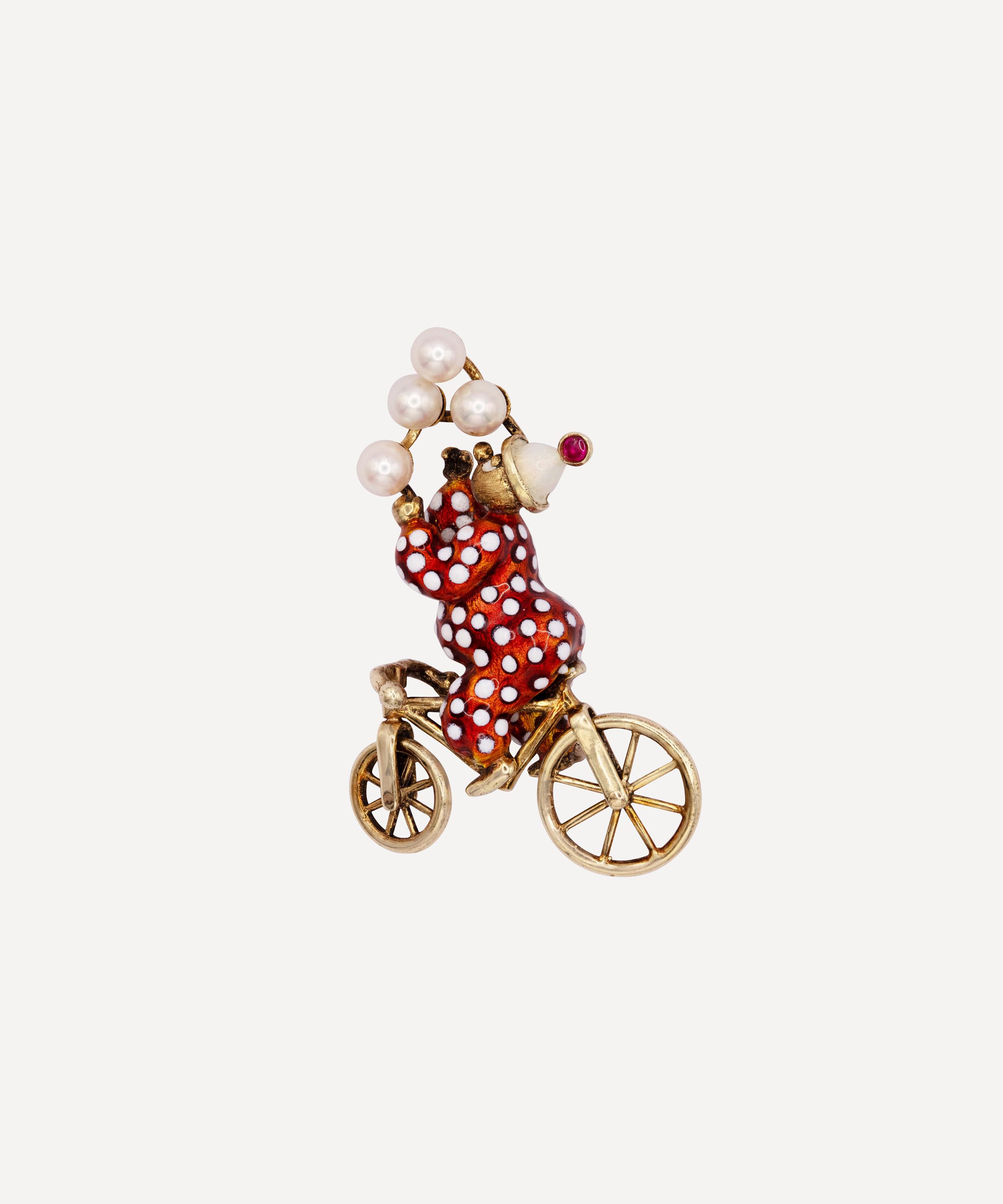 Kojis - 14ct Gold Vintage Juggling Clown Brooch