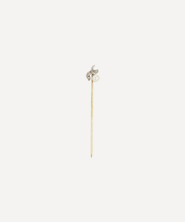 Kojis - 9ct Gold Edwardian Pearl and Diamond Berry Pin image number null
