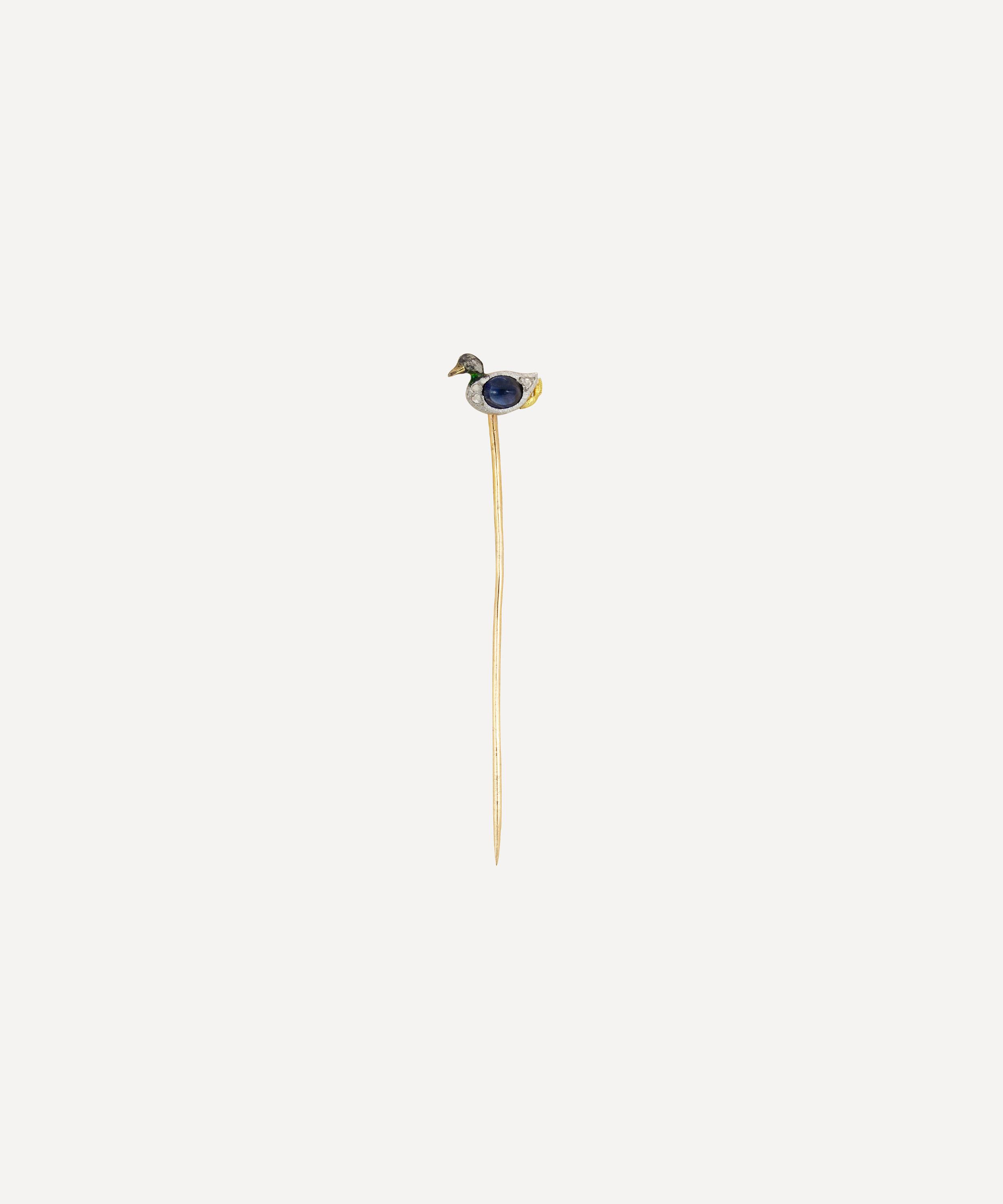 Kojis - 14ct Gold Edwardian Sapphire and Diamond Duck Pin