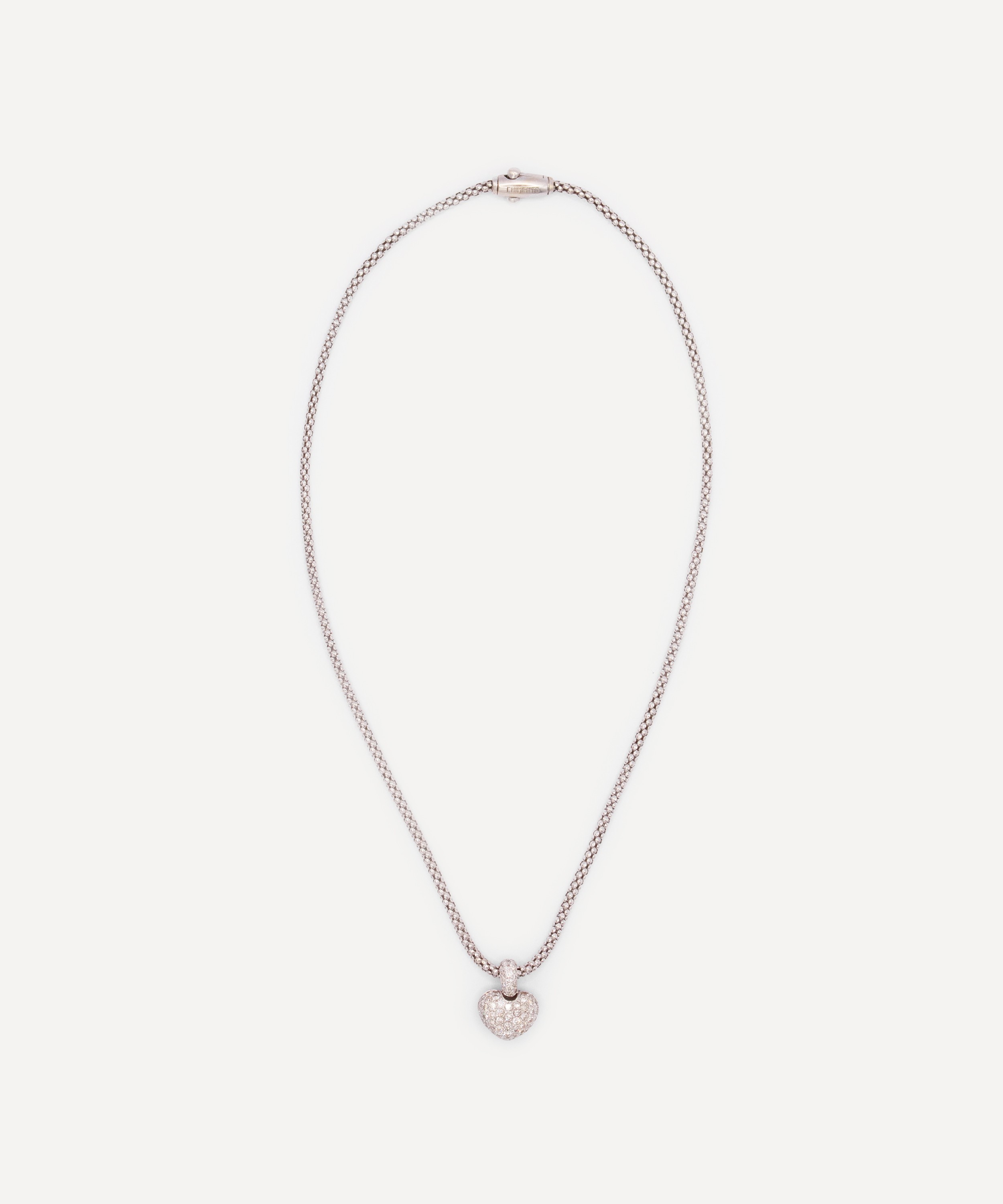 Kojis - 18ct White Gold Diamond Heart Pendant Necklace image number 1