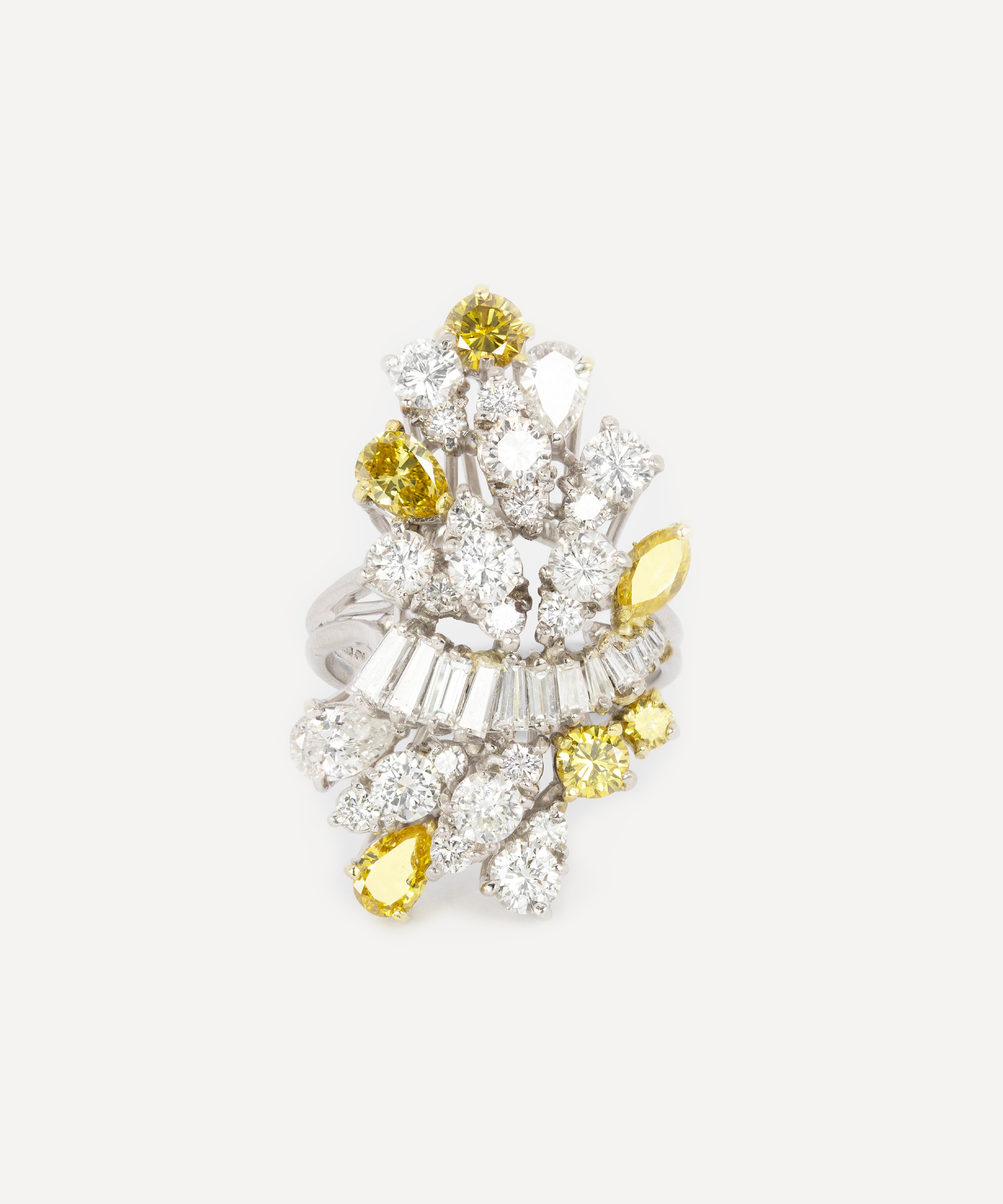 Kojis - Platinum Yellow and White Diamond Ring image number 0