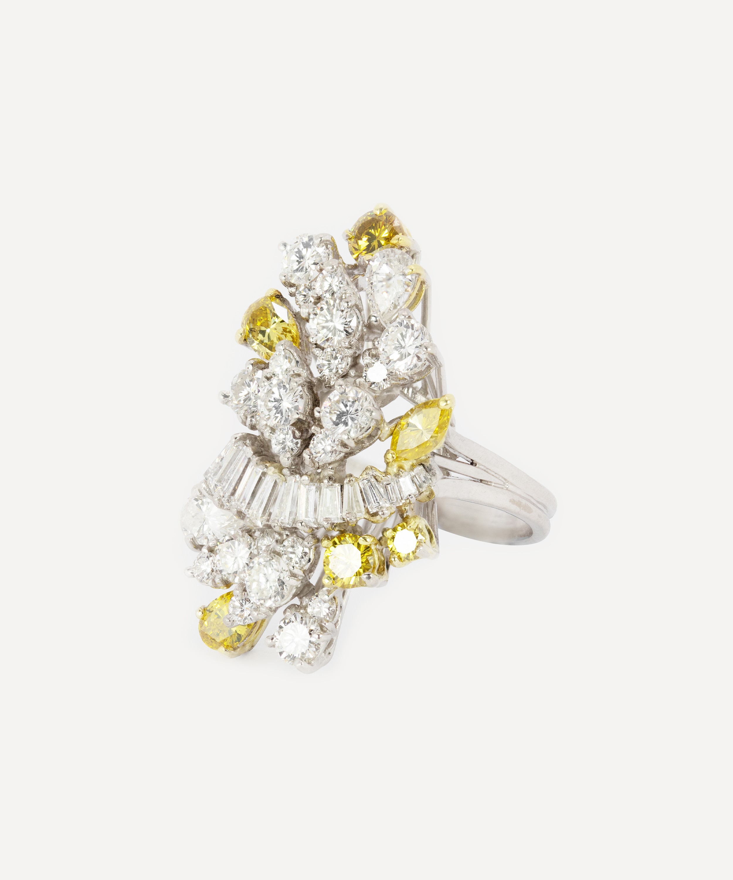 Kojis - Platinum Yellow and White Diamond Ring image number 1