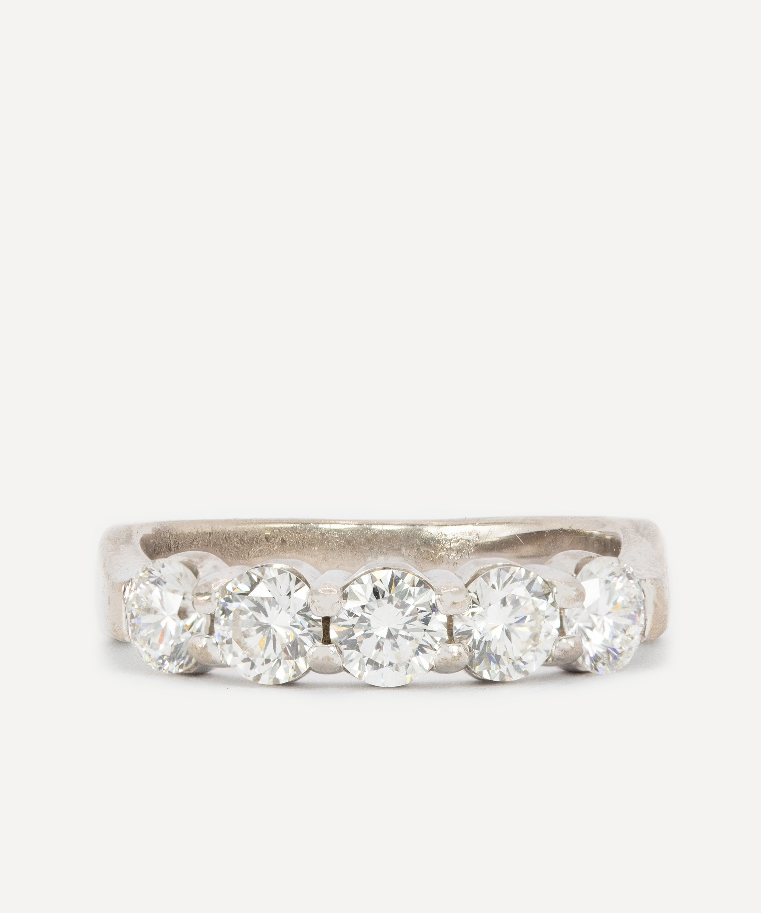 Kojis - 18ct White Gold Vintage Five Stone Diamond Ring image number 0