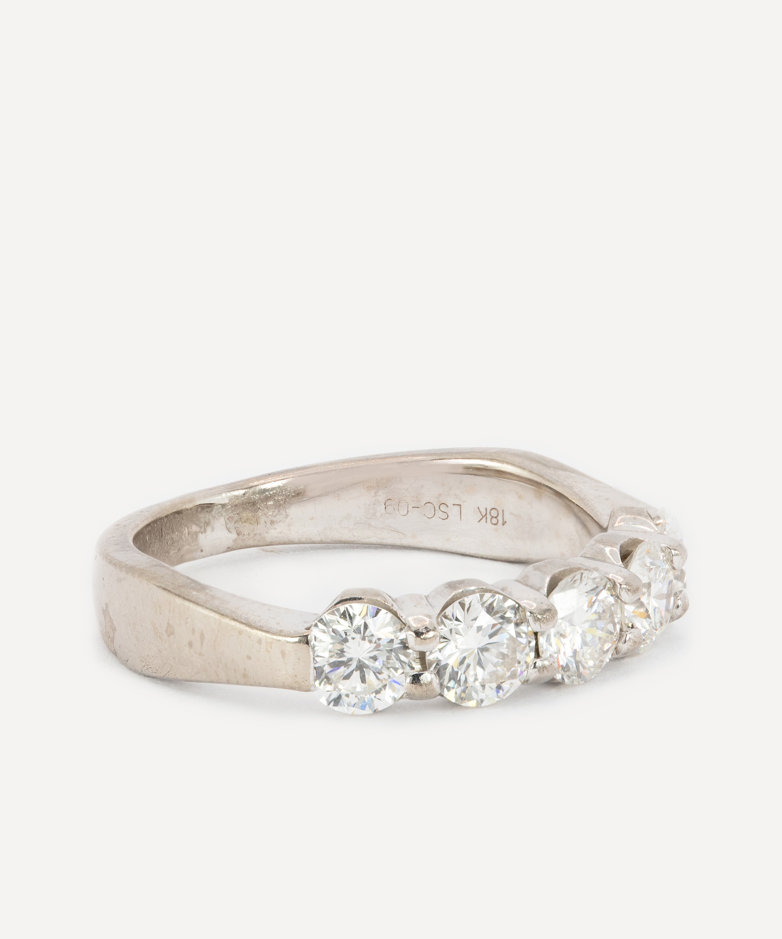Kojis - 18ct White Gold Vintage Five Stone Diamond Ring image number 1