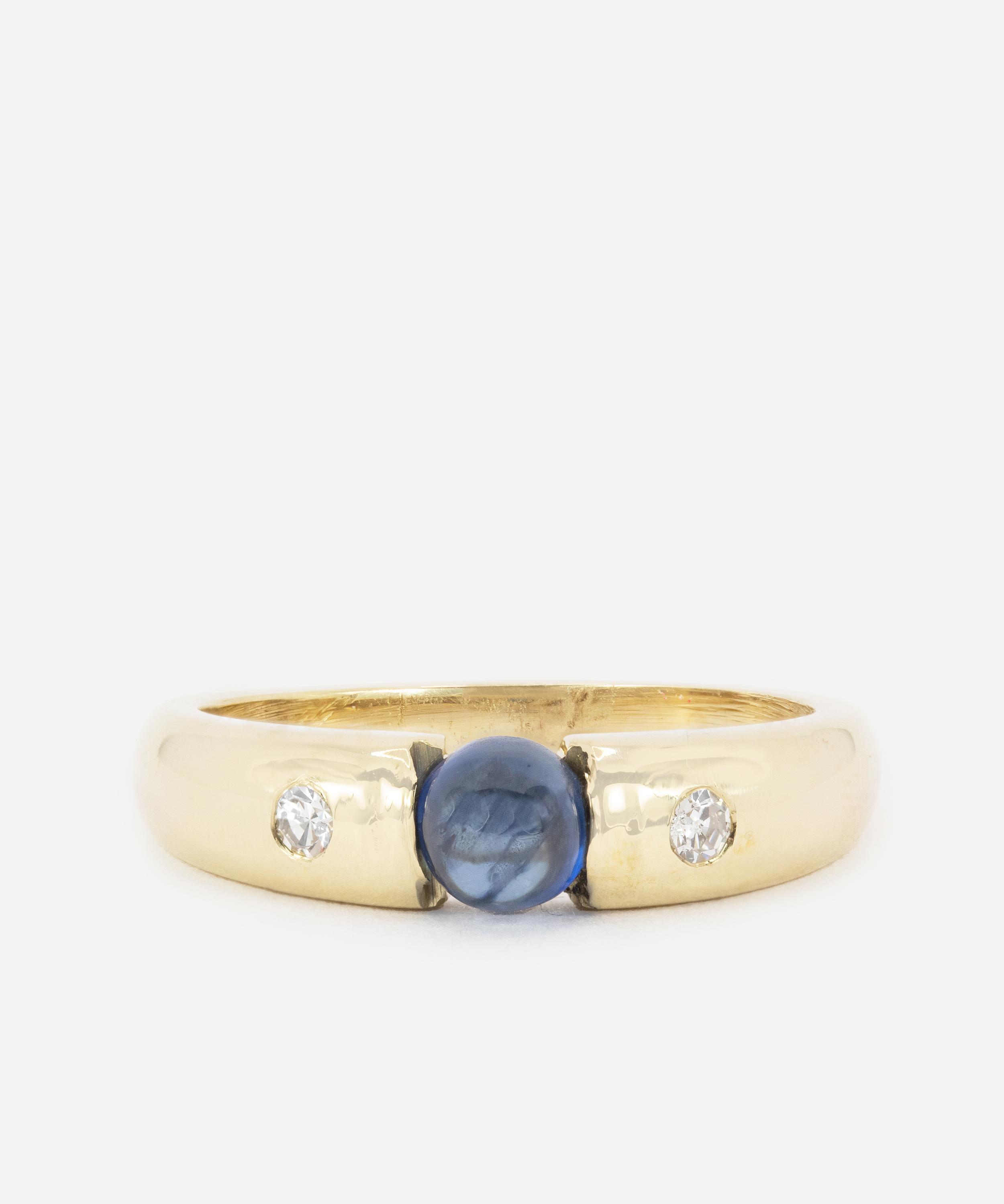 Kojis - 14ct Gold Vintage Sapphire and Diamond Ring image number 0