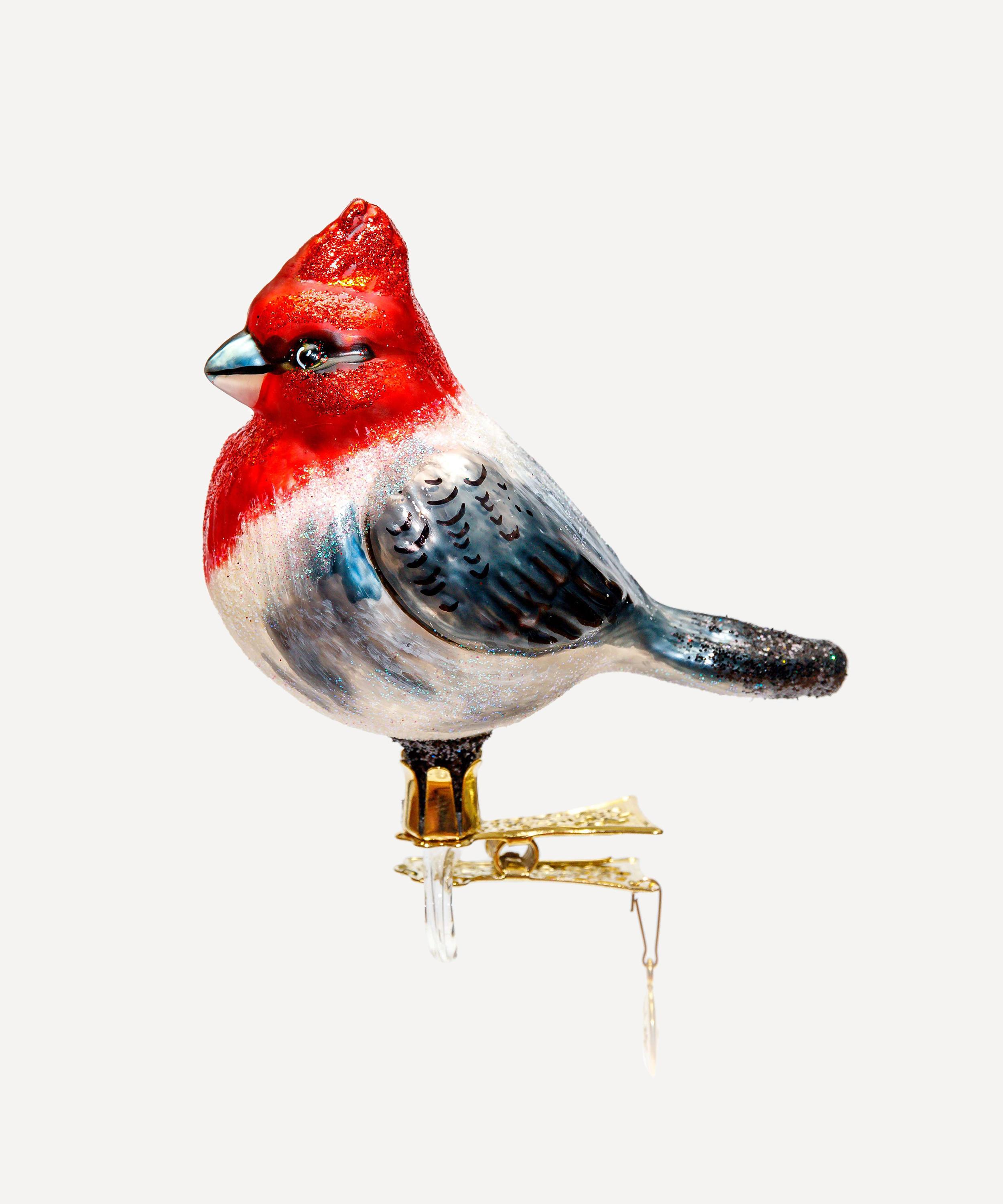 Christmas - Red-White Cardinal Christmas Ornament image number 0