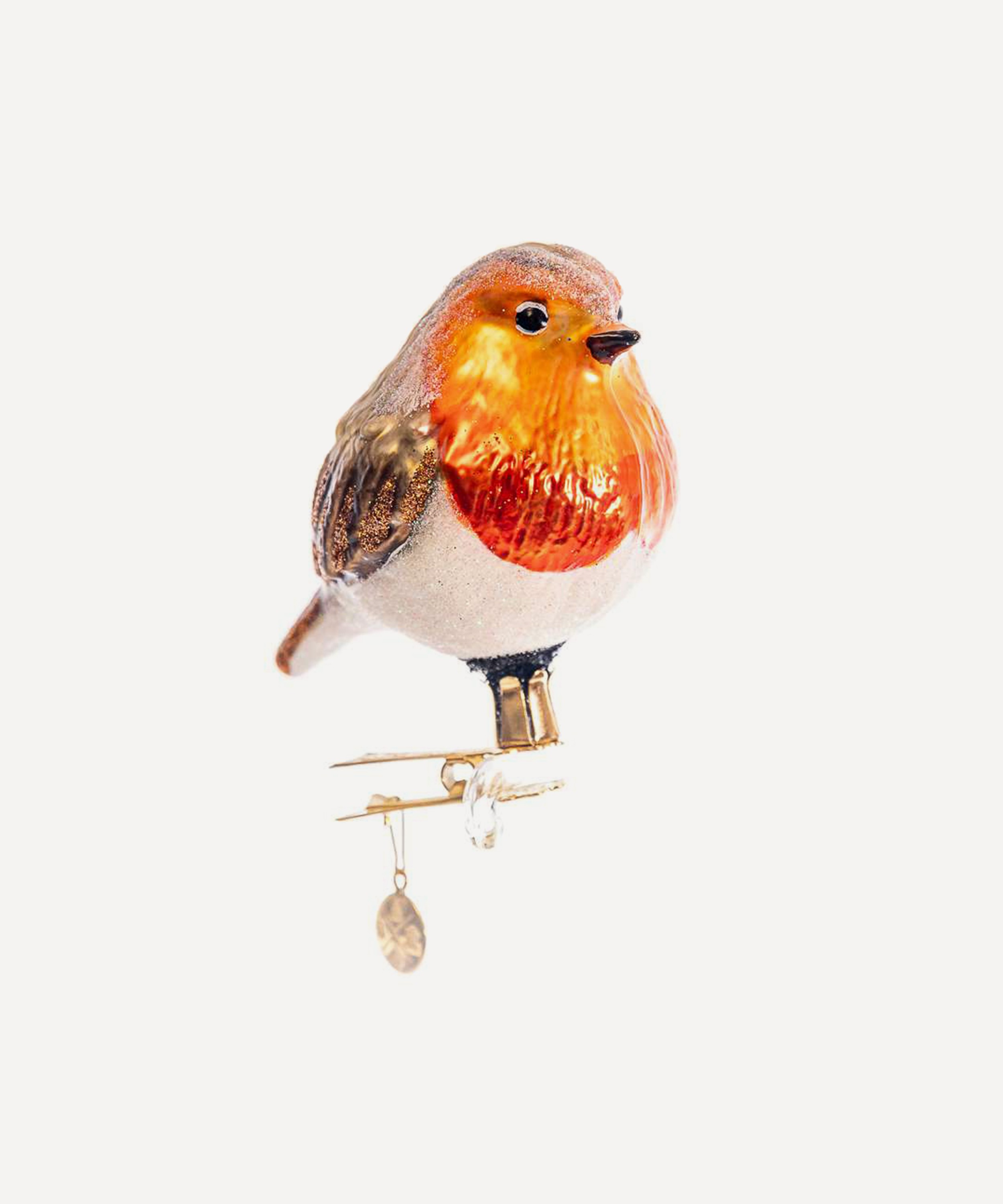 Christmas - White Robin Christmas Ornament