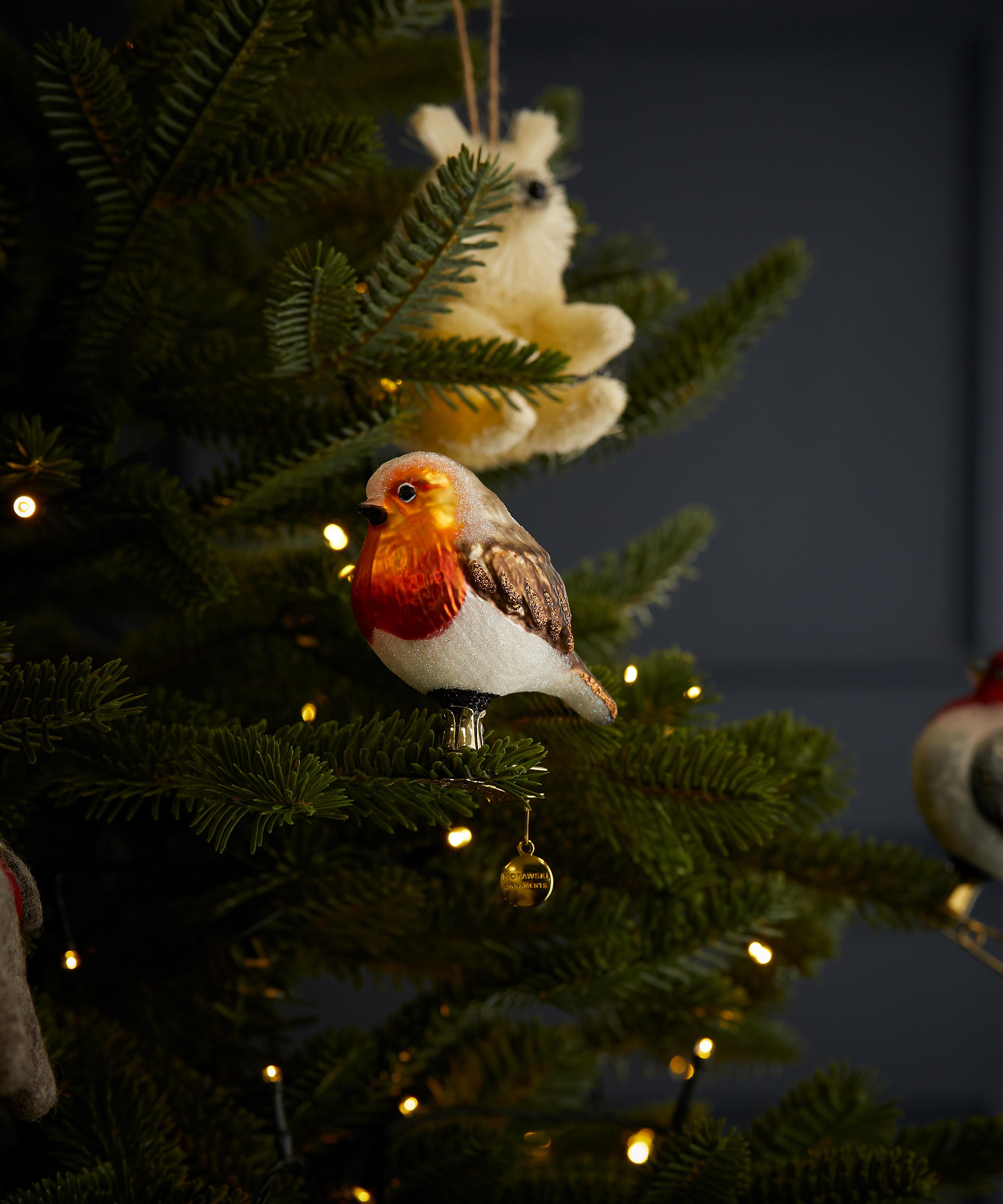 Christmas - White Robin Christmas Ornament image number 0