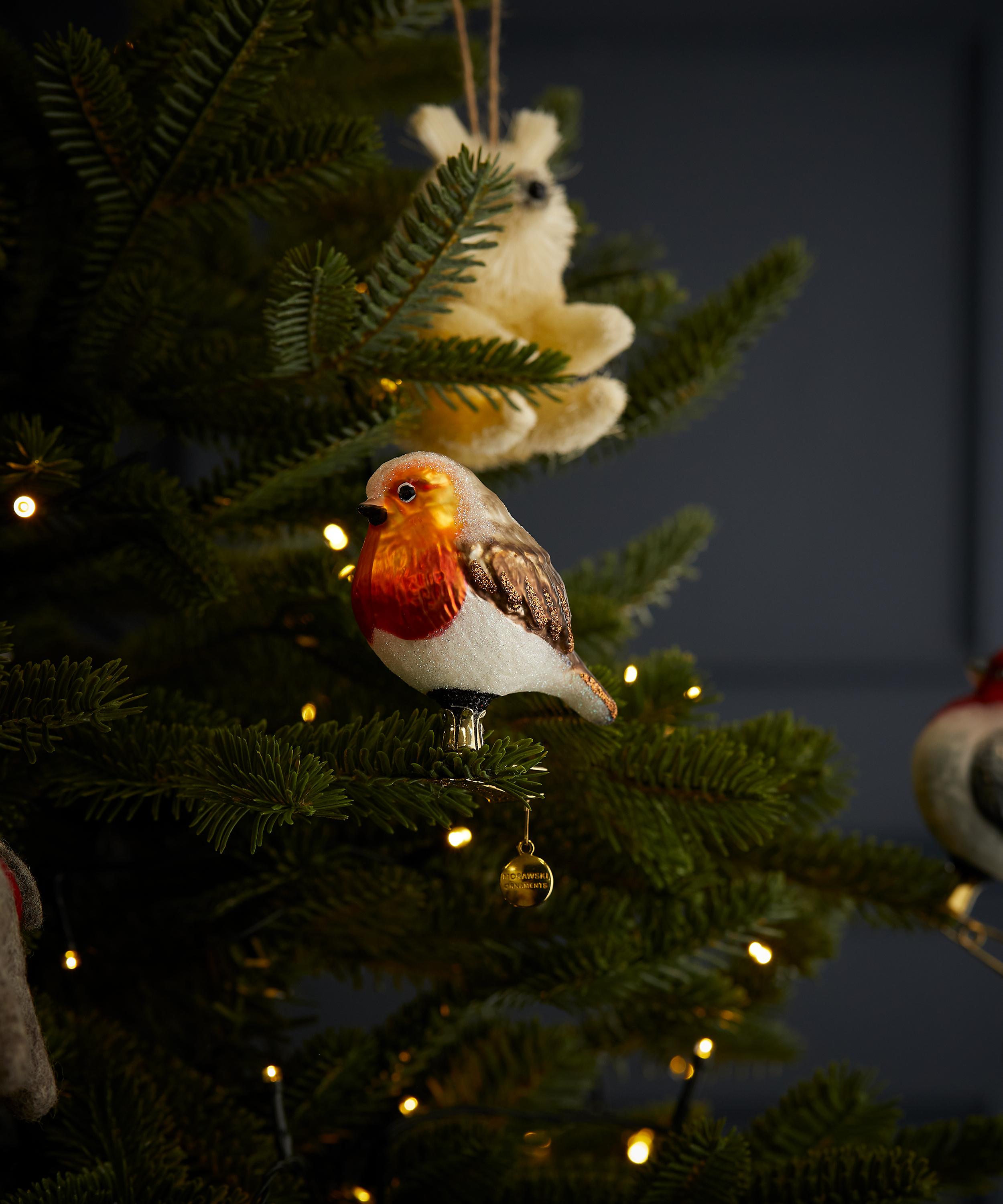 Christmas - White Robin Christmas Ornament image number 1