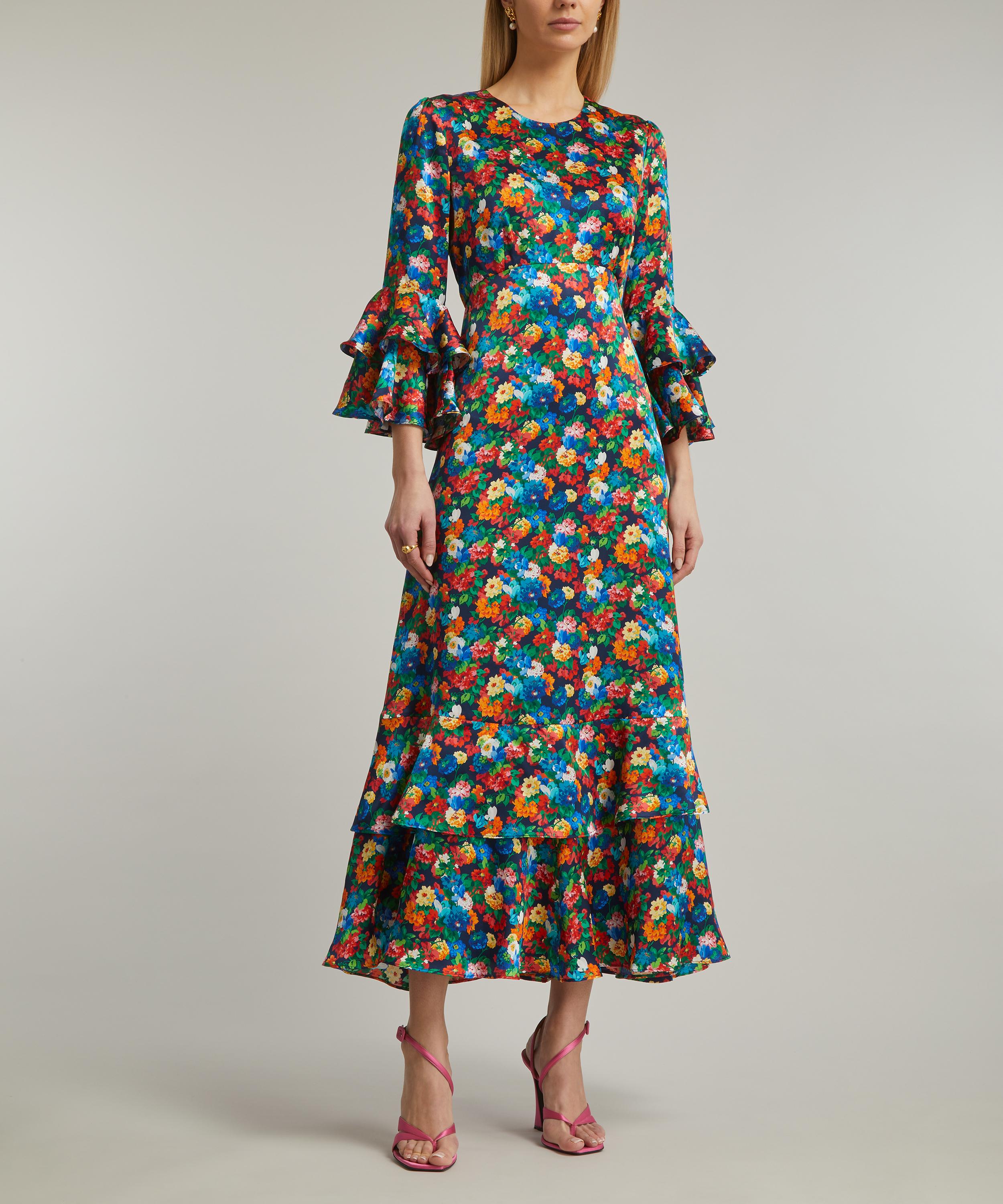 Liberty - Chatsworth Bloom Silk Satin Gala Maxi Dress  image number 2