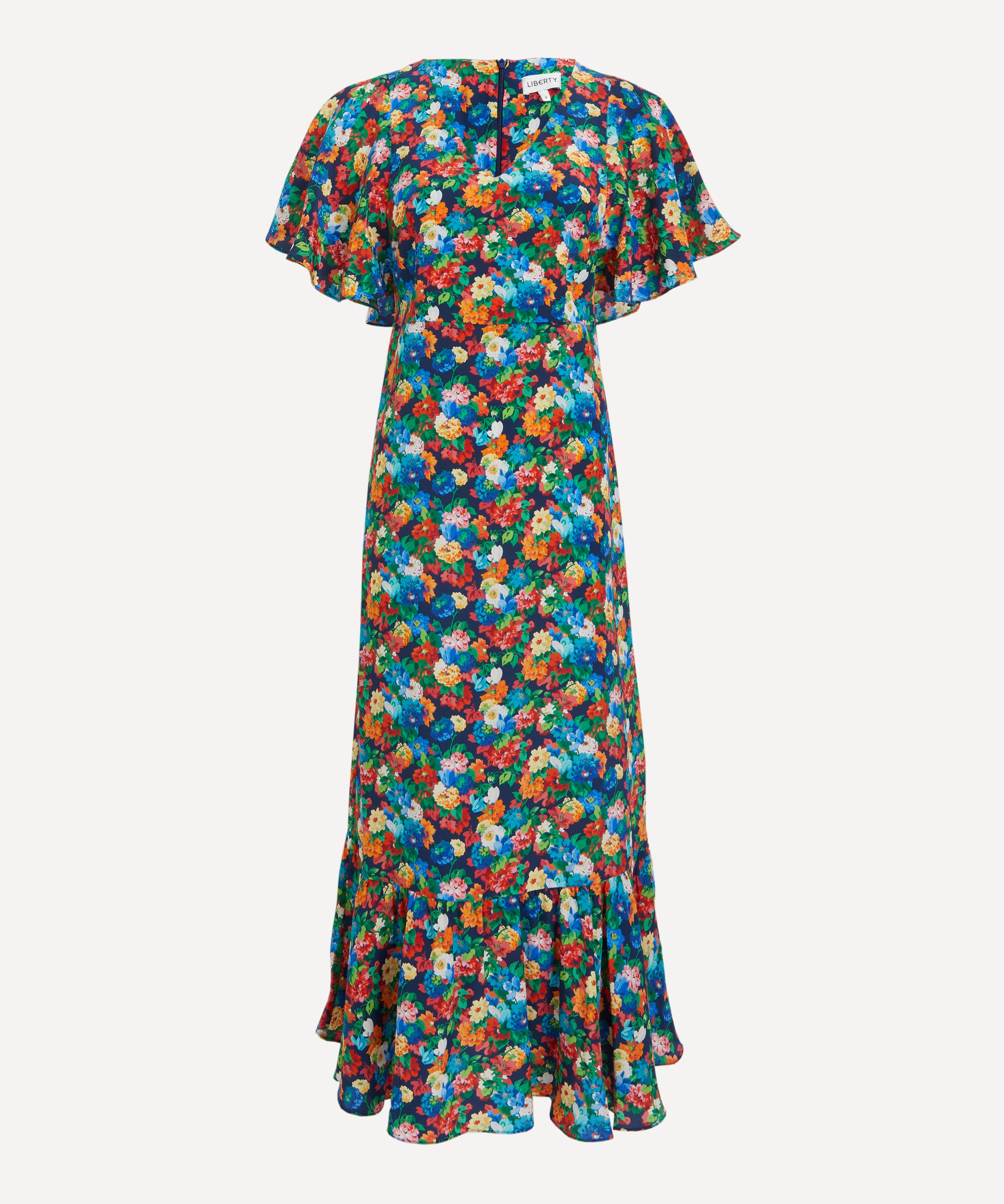 Liberty - Chatsworth Bloom Silk Crepe de Chine Aperitif Midi-Dress