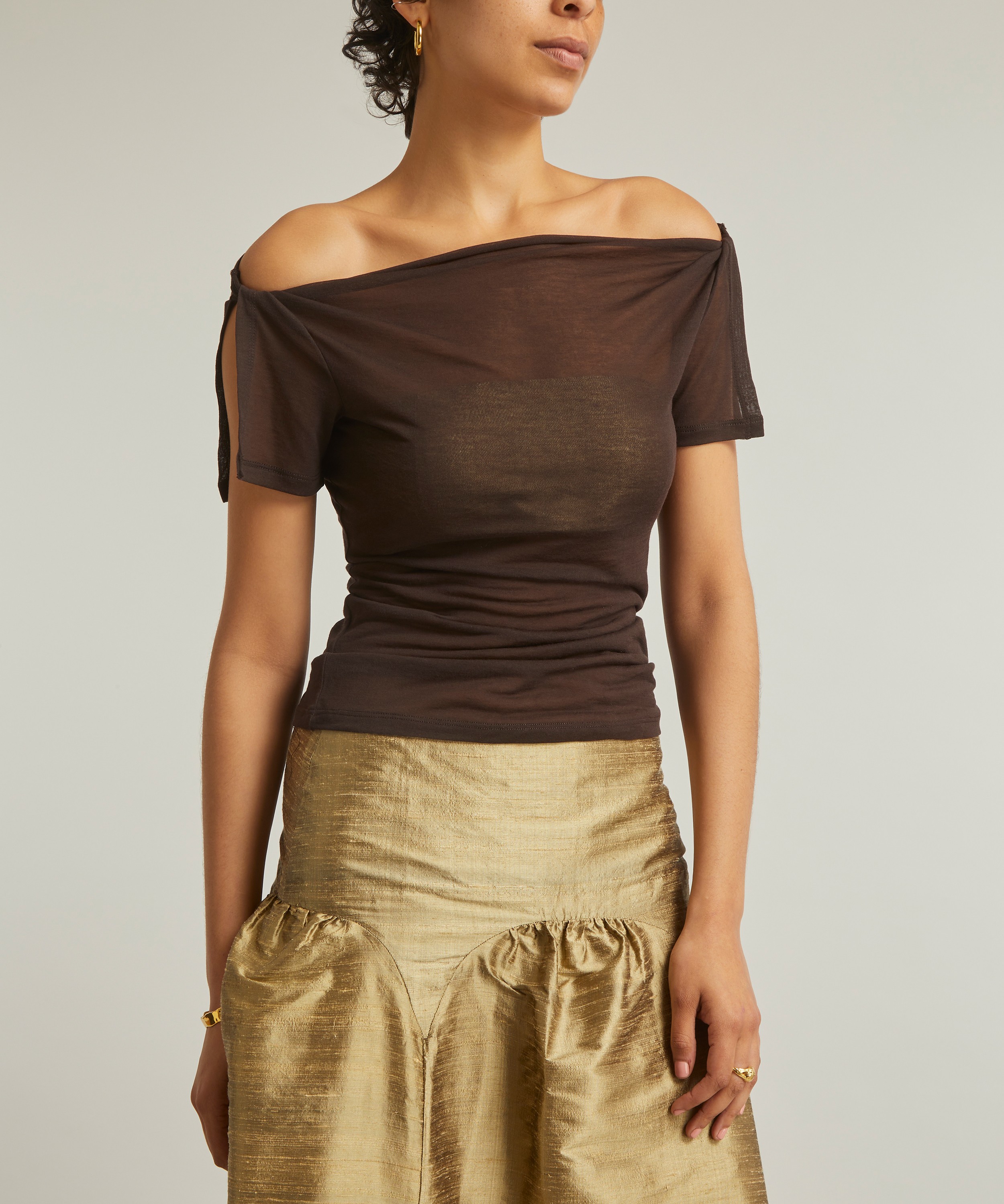 Paloma Wool - Brusi Sheer Short-Sleeve Top image number 2