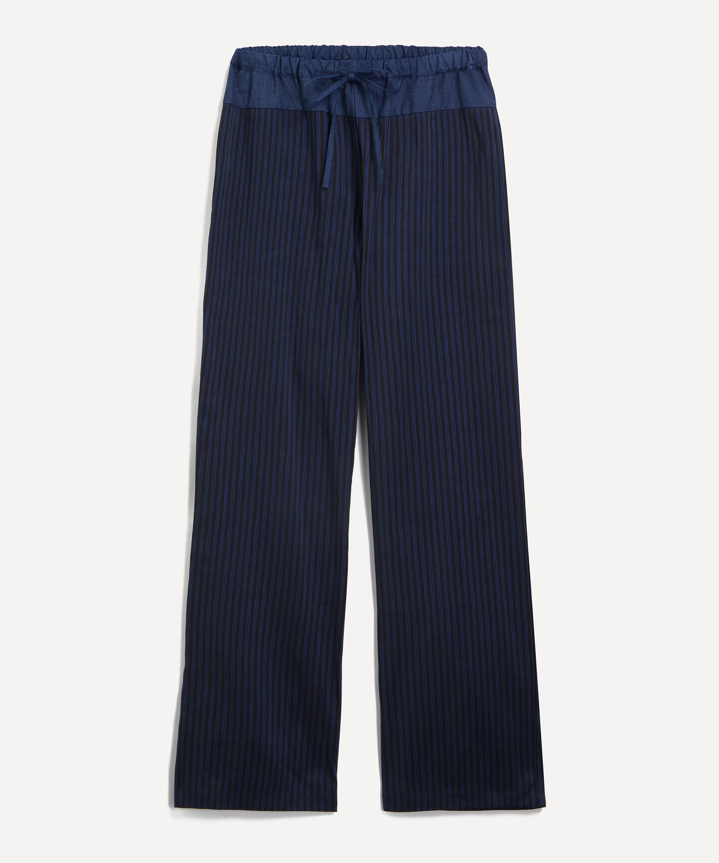 Paloma Wool - Olga Loose Linen Striped Drawstring Trousers image number 0