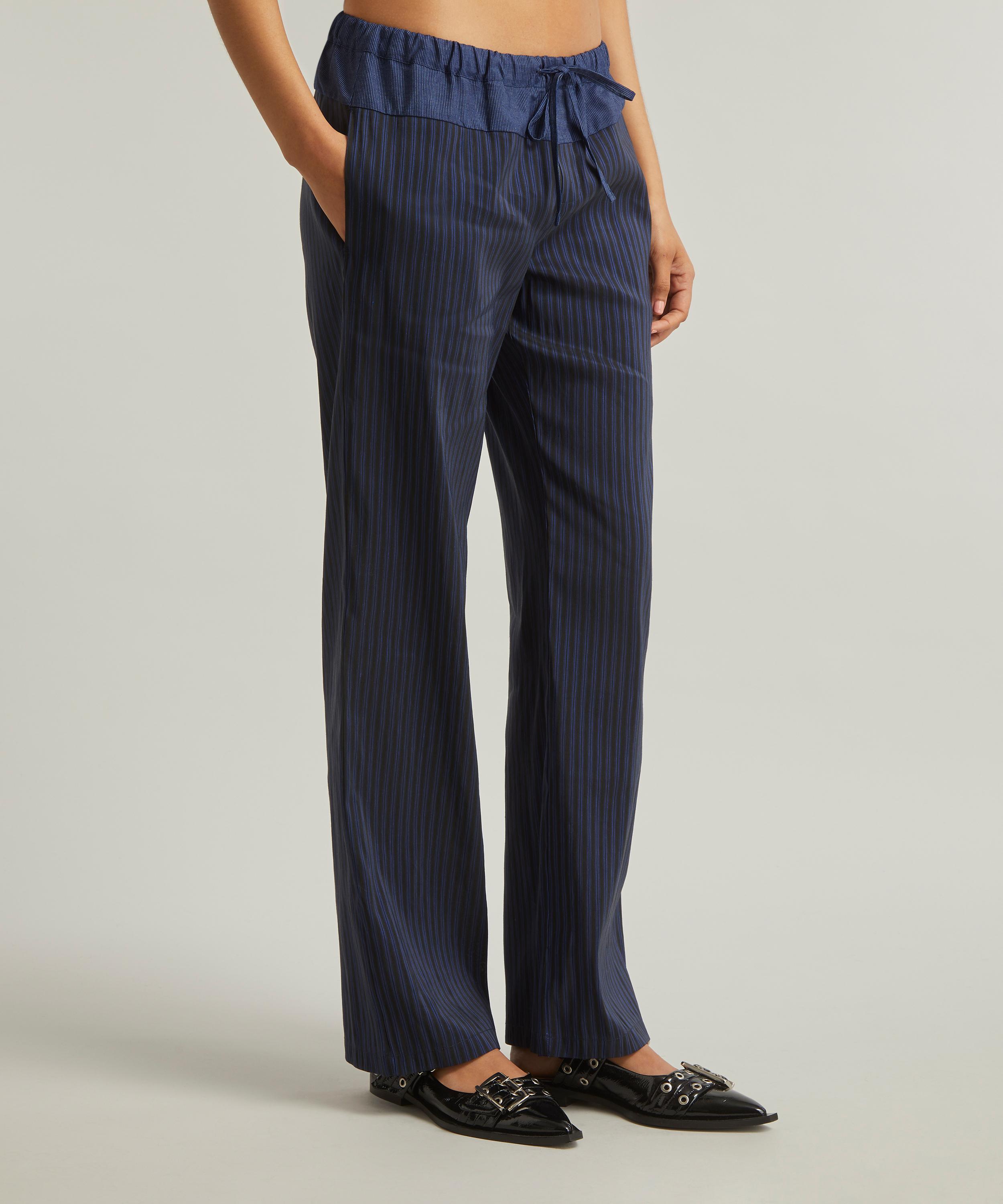 Paloma Wool - Olga Loose Linen Striped Drawstring Trousers image number 2